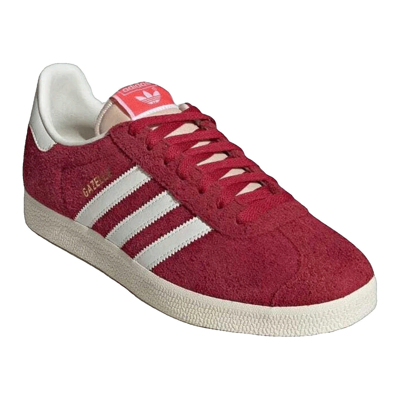 adidas Gazelle Team Victory Red Off White Cream White Side IF9652