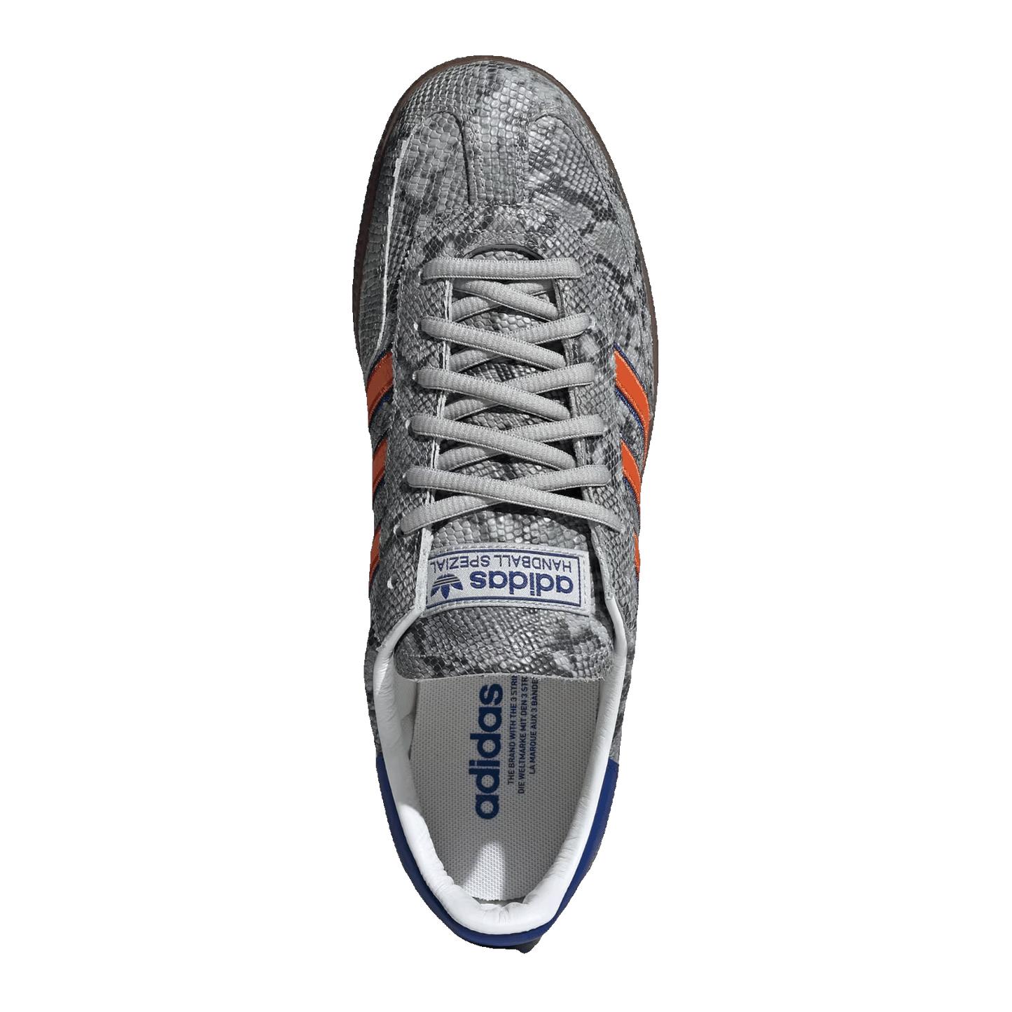 adidas Handball Spezial Grey Snakeskin Orange Royal Oben KK1190