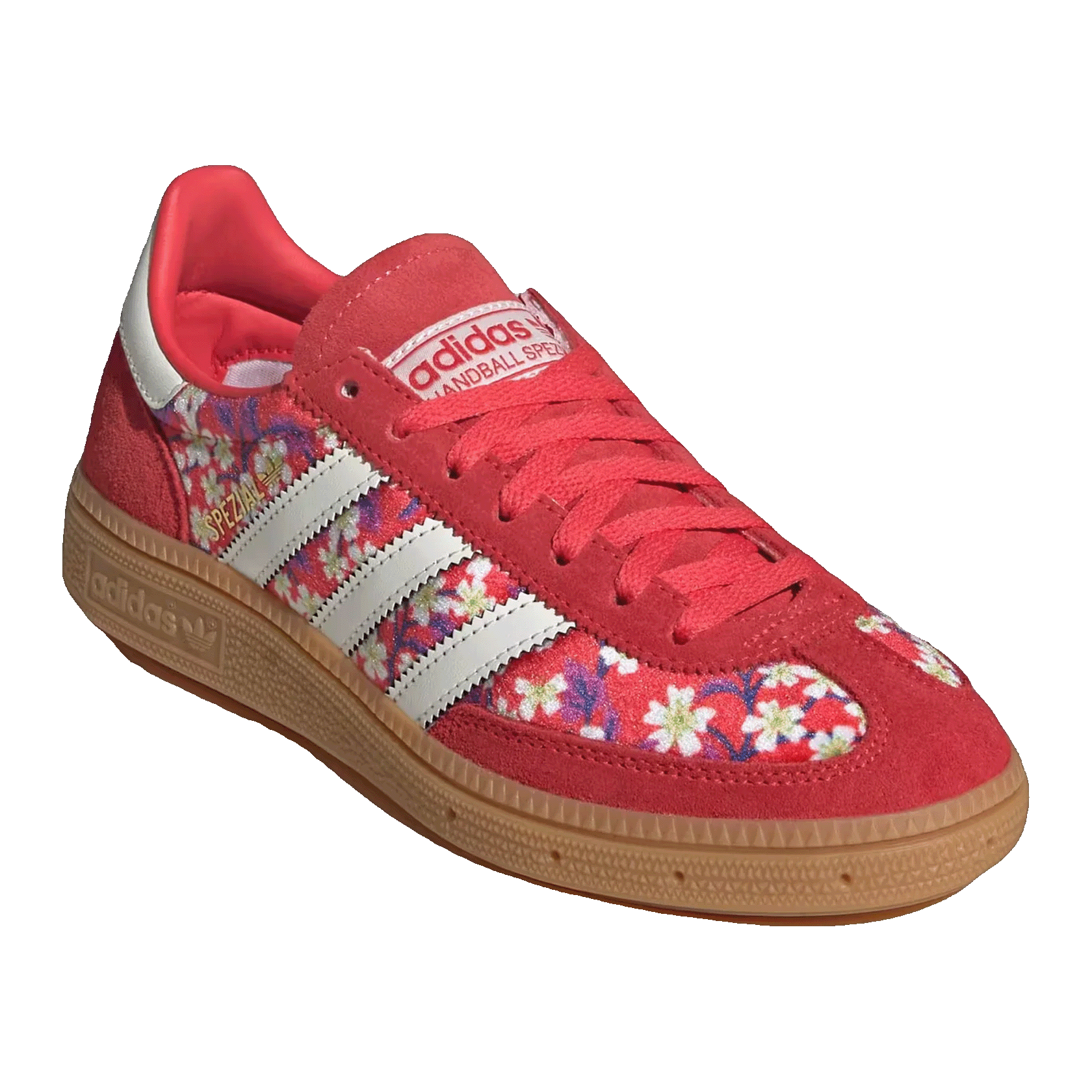 adidas Handball Spezial Liberty London Floral Semi Lucid Red (GS) Side JR3883