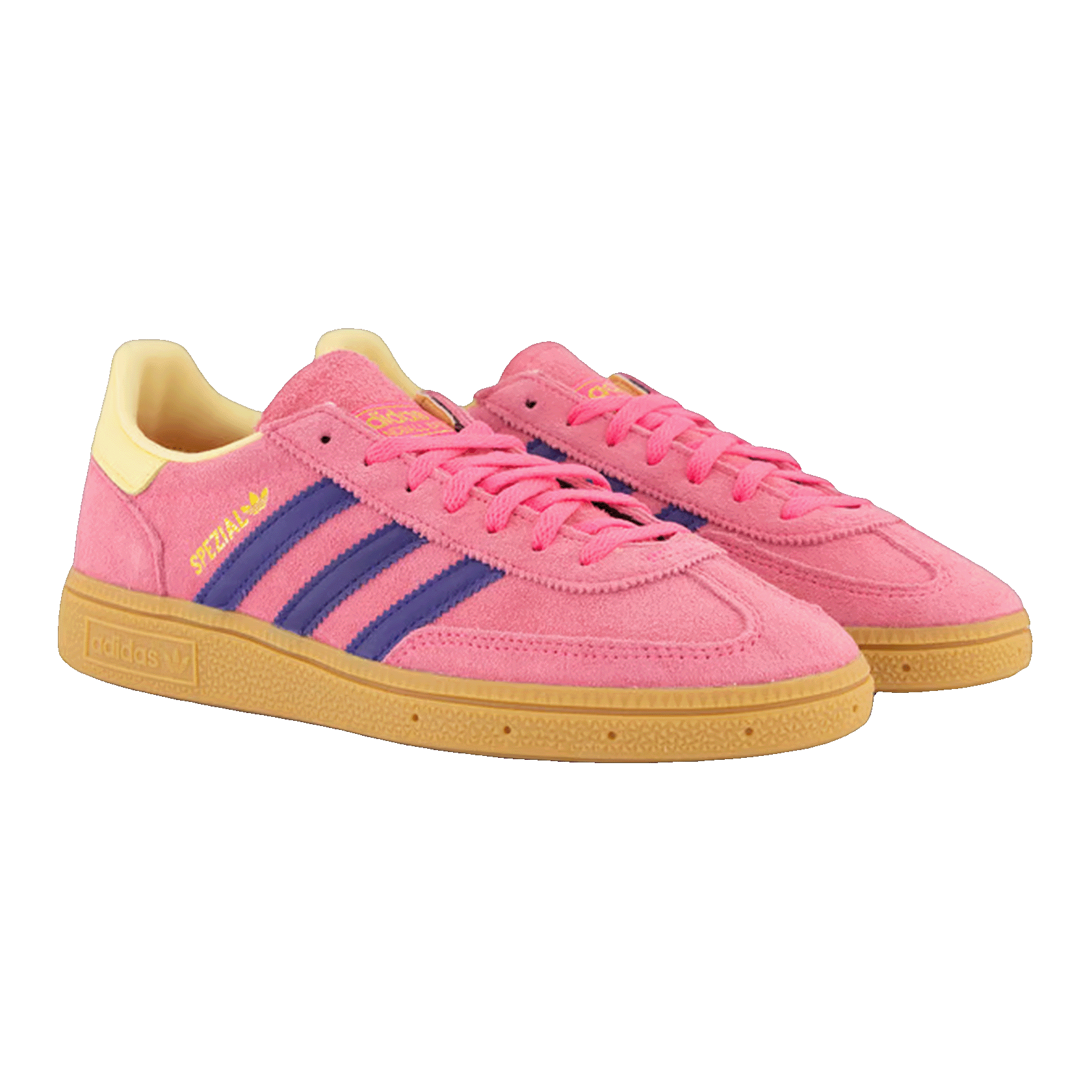 adidas Handball Spezial Lucid Pink Collegiate Purple Almost Yellow (W) Side JP8718