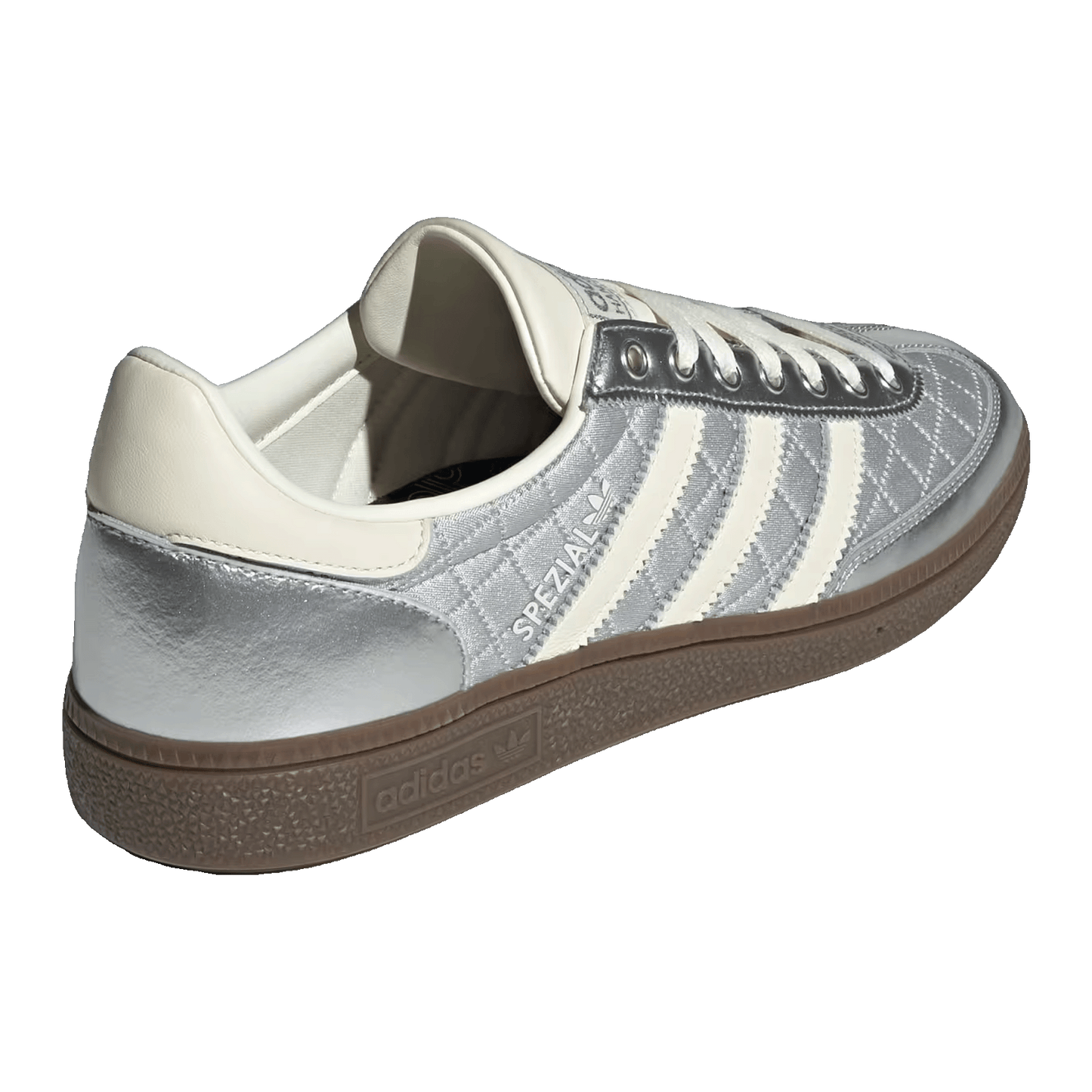 adidas Handball Spezial Quilted Silver Metallic Cream White Gum Back KJ0853