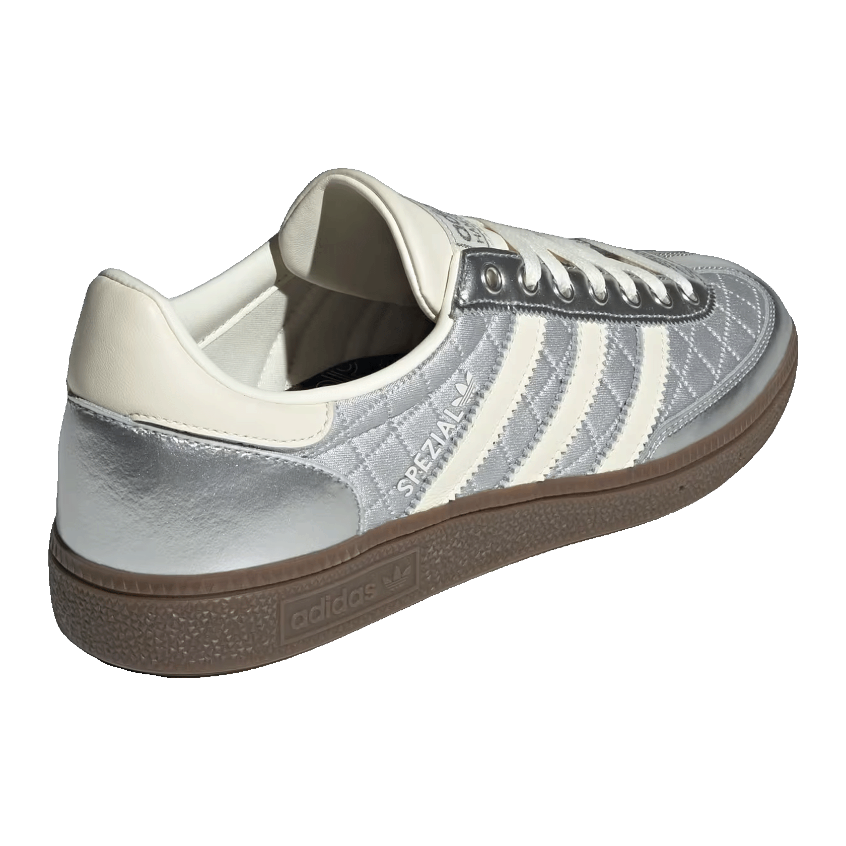 adidas Handball Spezial Quilted Silver Metallic Cream White Gum Back KJ0853
