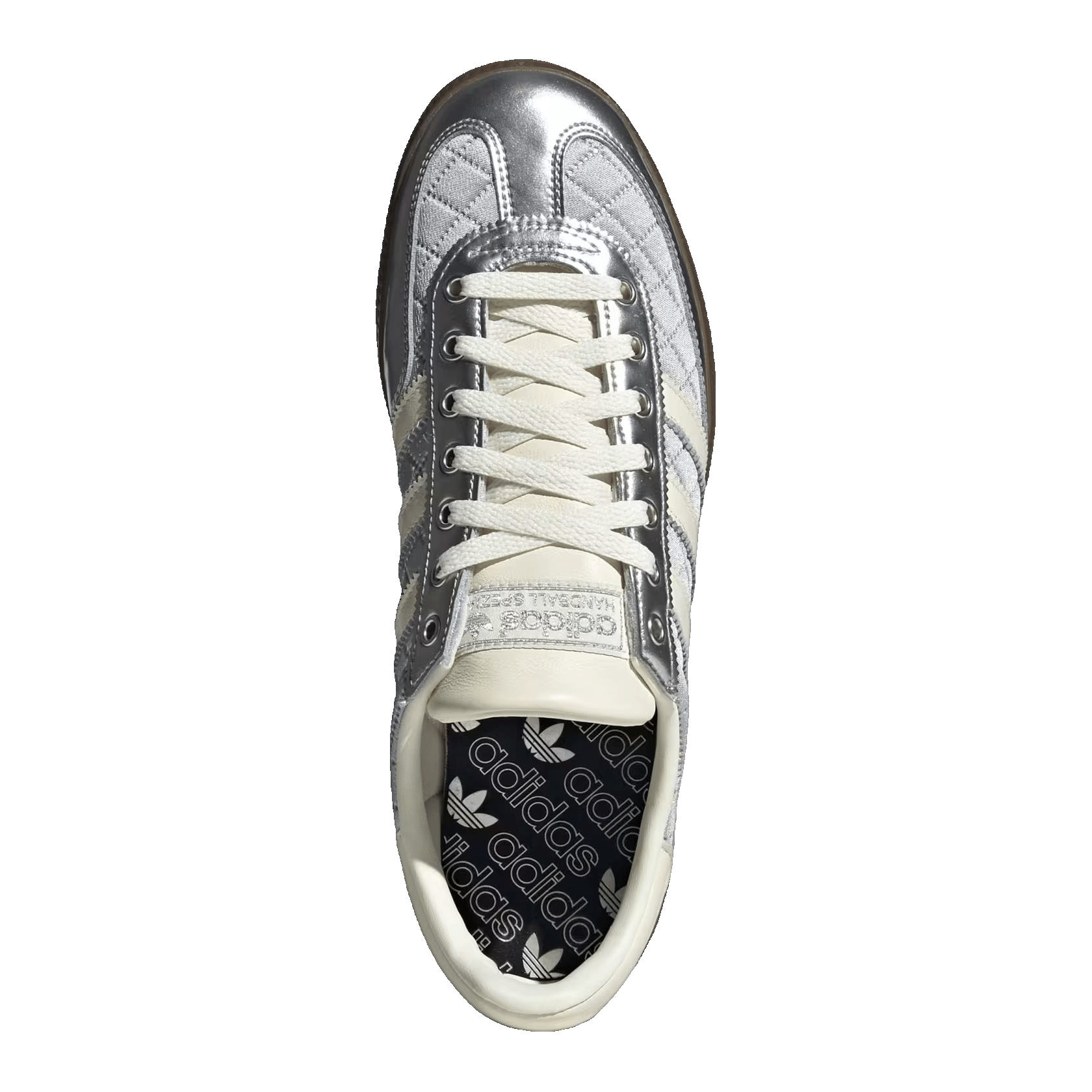adidas Handball Spezial Quilted Silver Metallic Cream White Gum Oben KJ0853