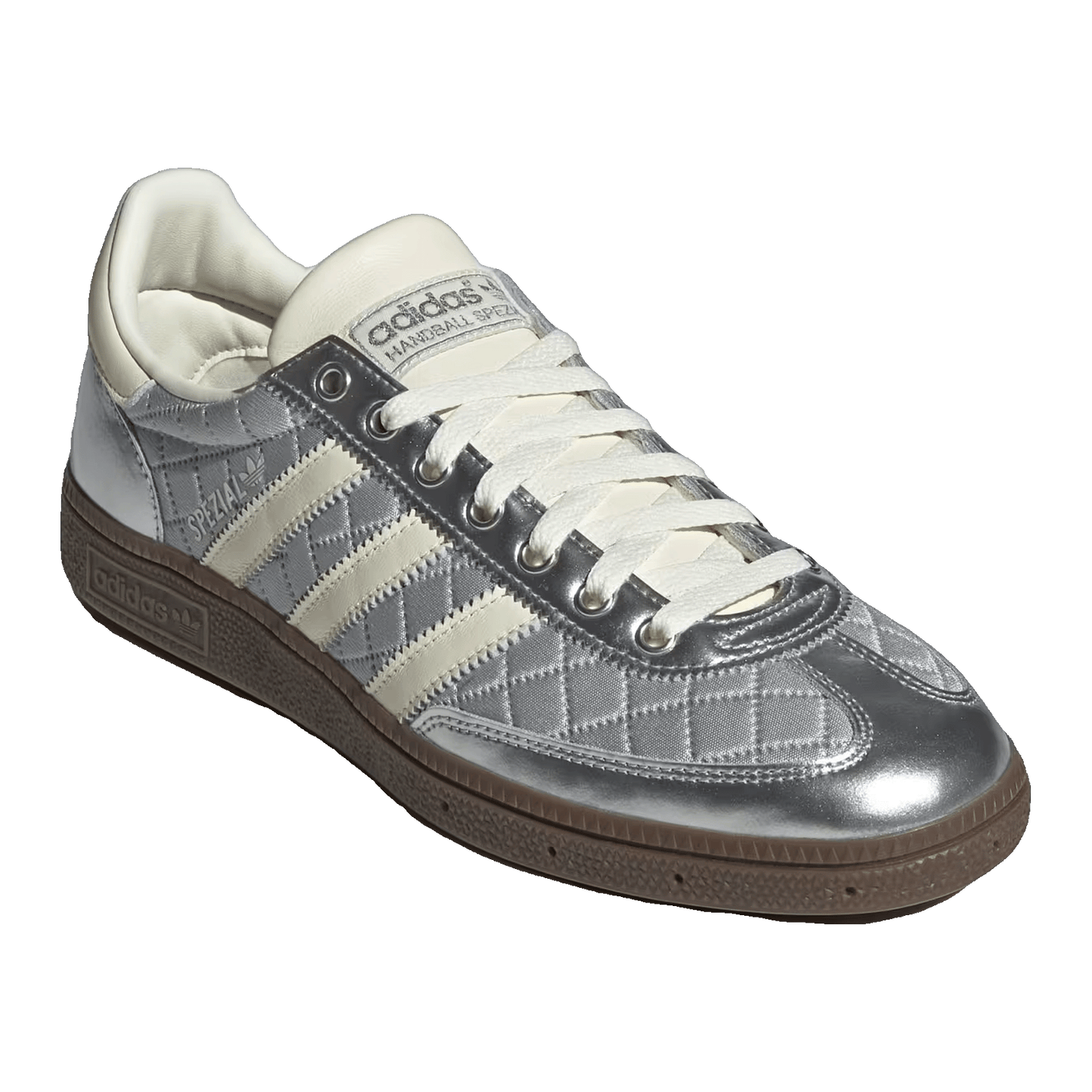 adidas Handball Spezial Quilted Silver Metallic Cream White Gum Side KJ0853