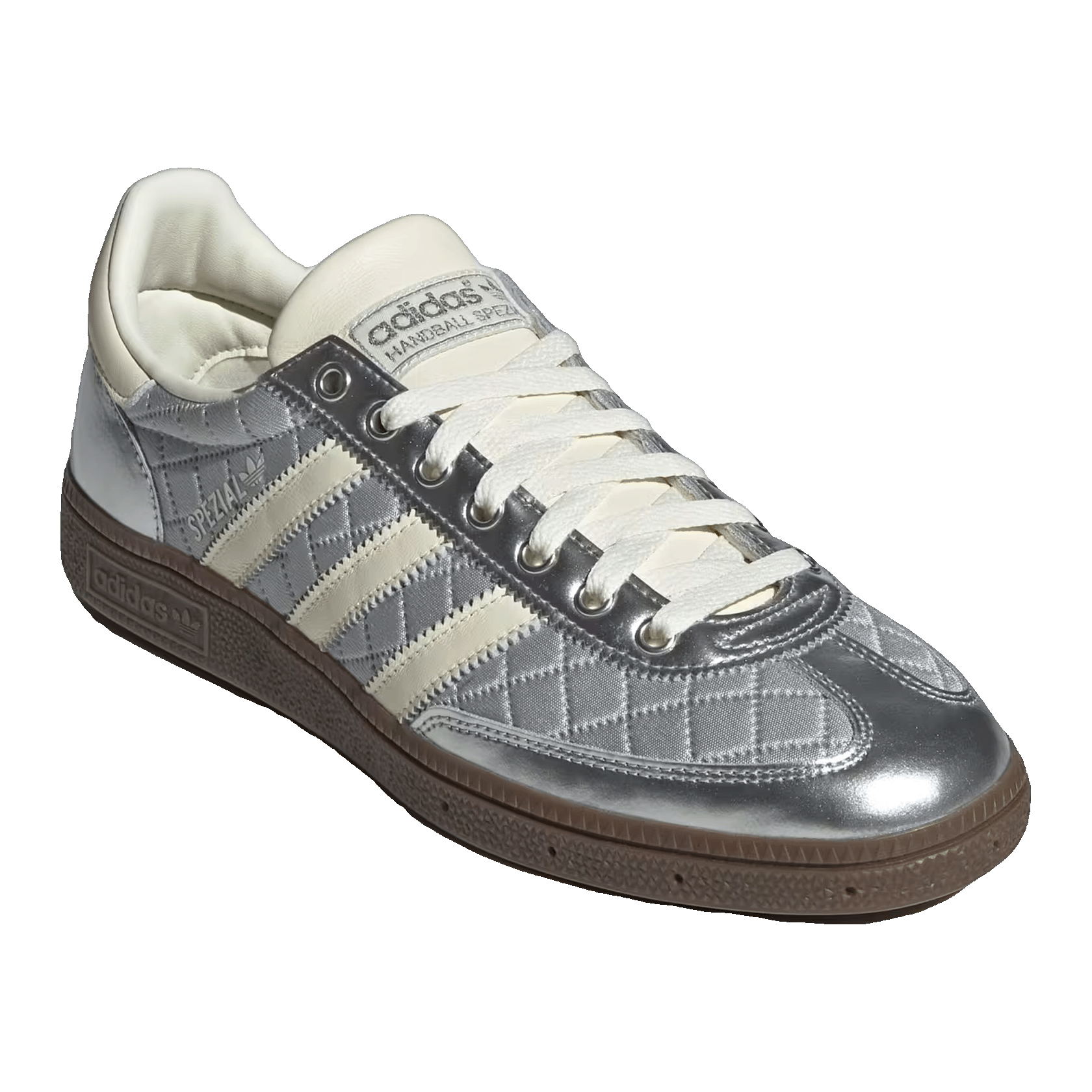adidas Handball Spezial Quilted Silver Metallic Cream White Gum Side KJ0853