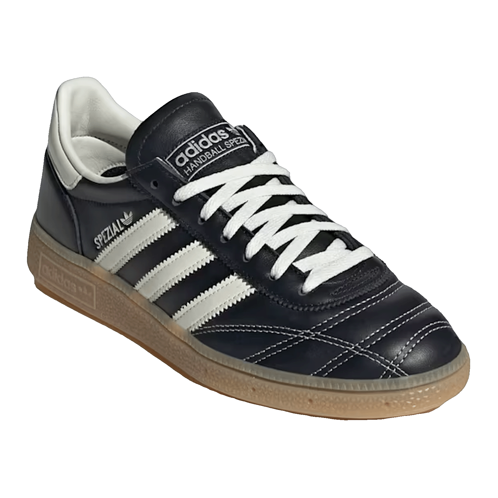 adidas Handball Spezial Quilted Stitching Black Off White (W) Side JR3723