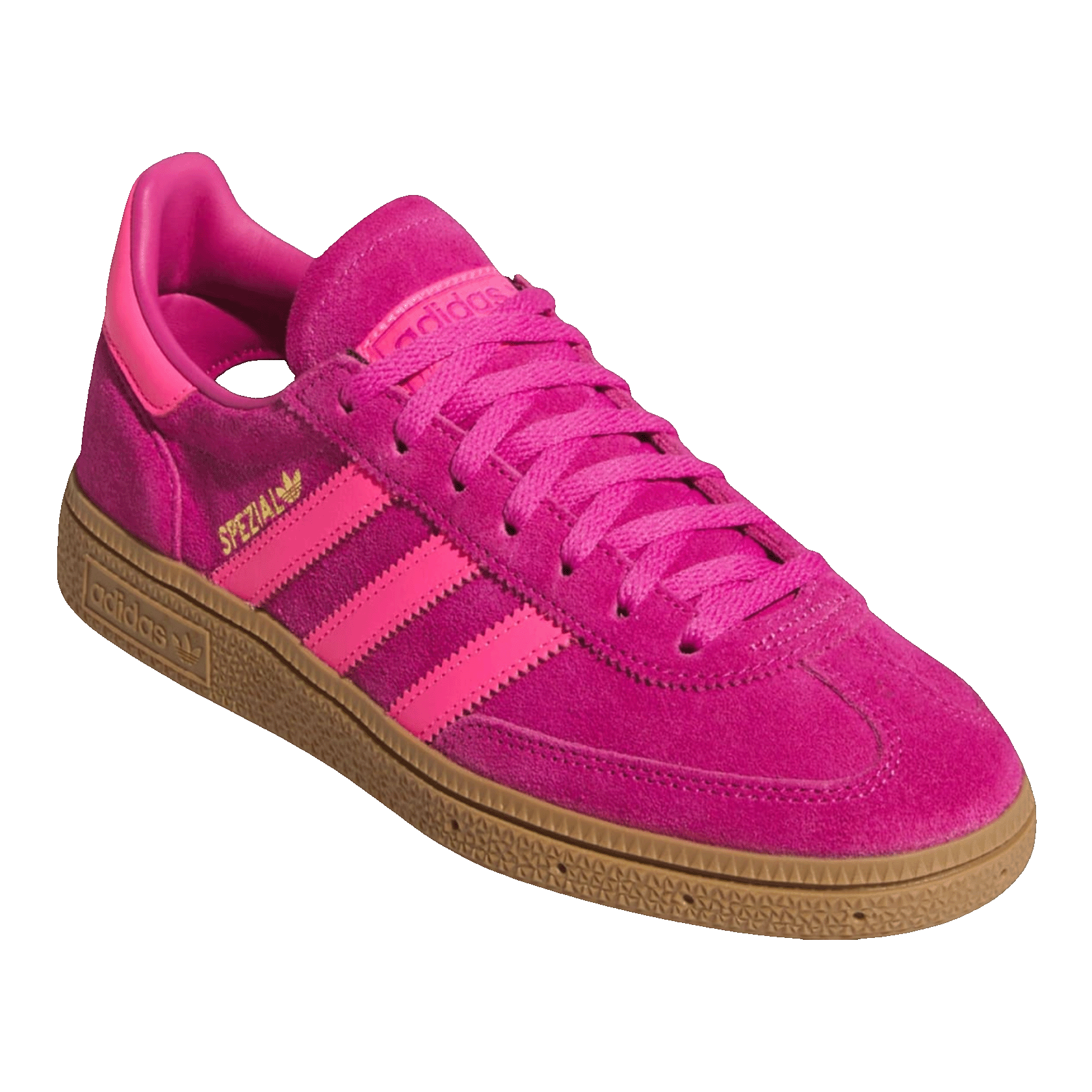 adidas Handball Spezial Semi Lucid Fuchsia Lucid Pink Gold Metallic (W) Side JQ7262