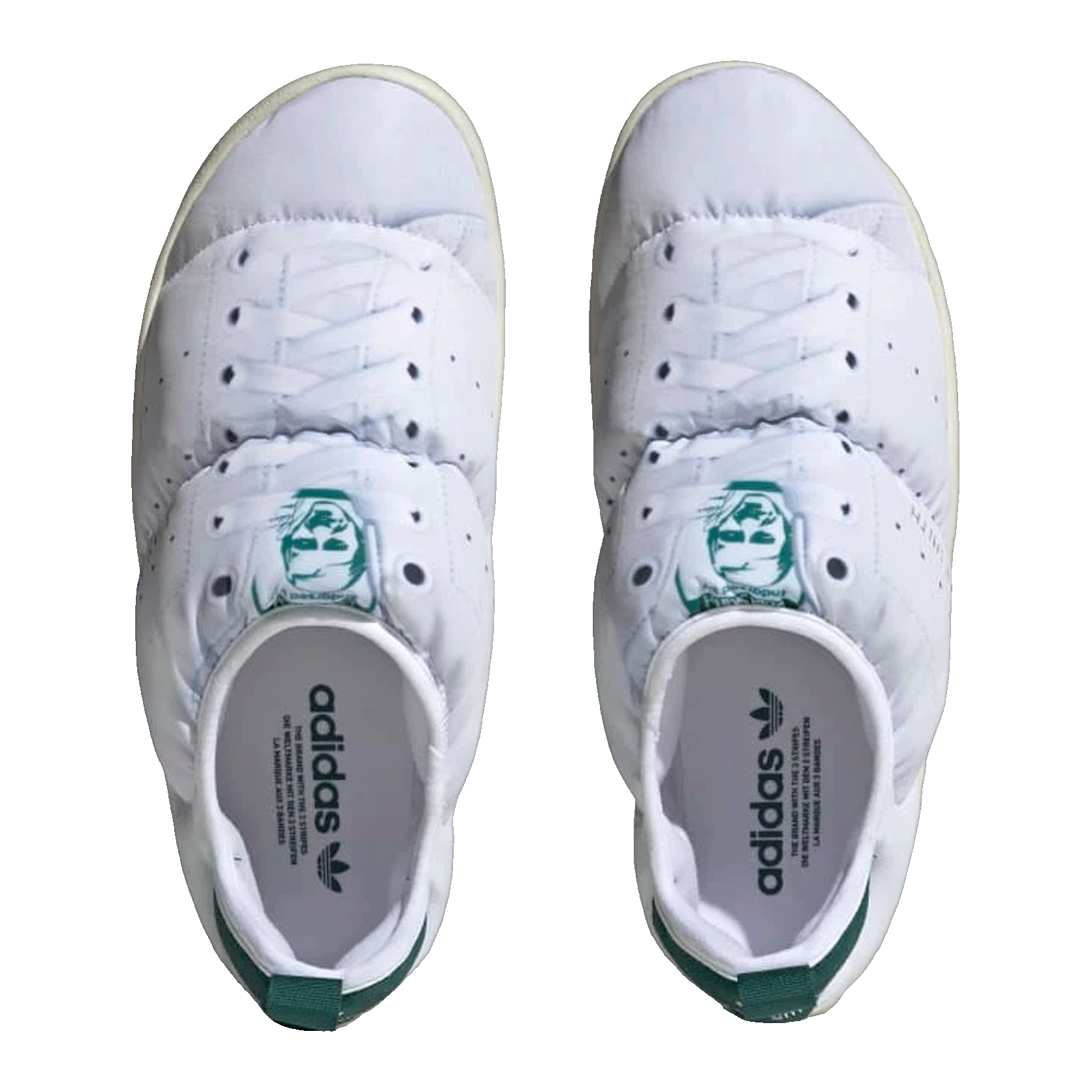 adidas Puffylette Stan Smith White Green Oben