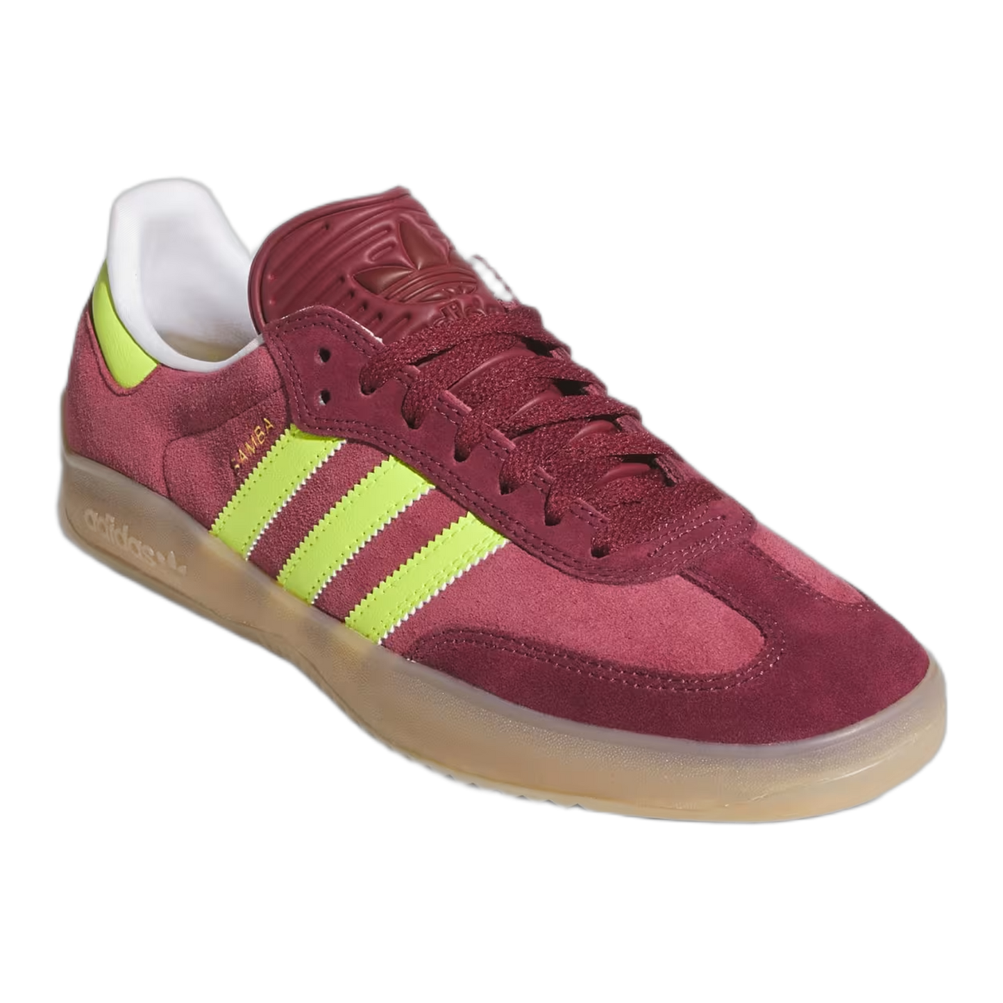 adidas Puig Samba Maroon Semi Solar Yellow Side KK3742