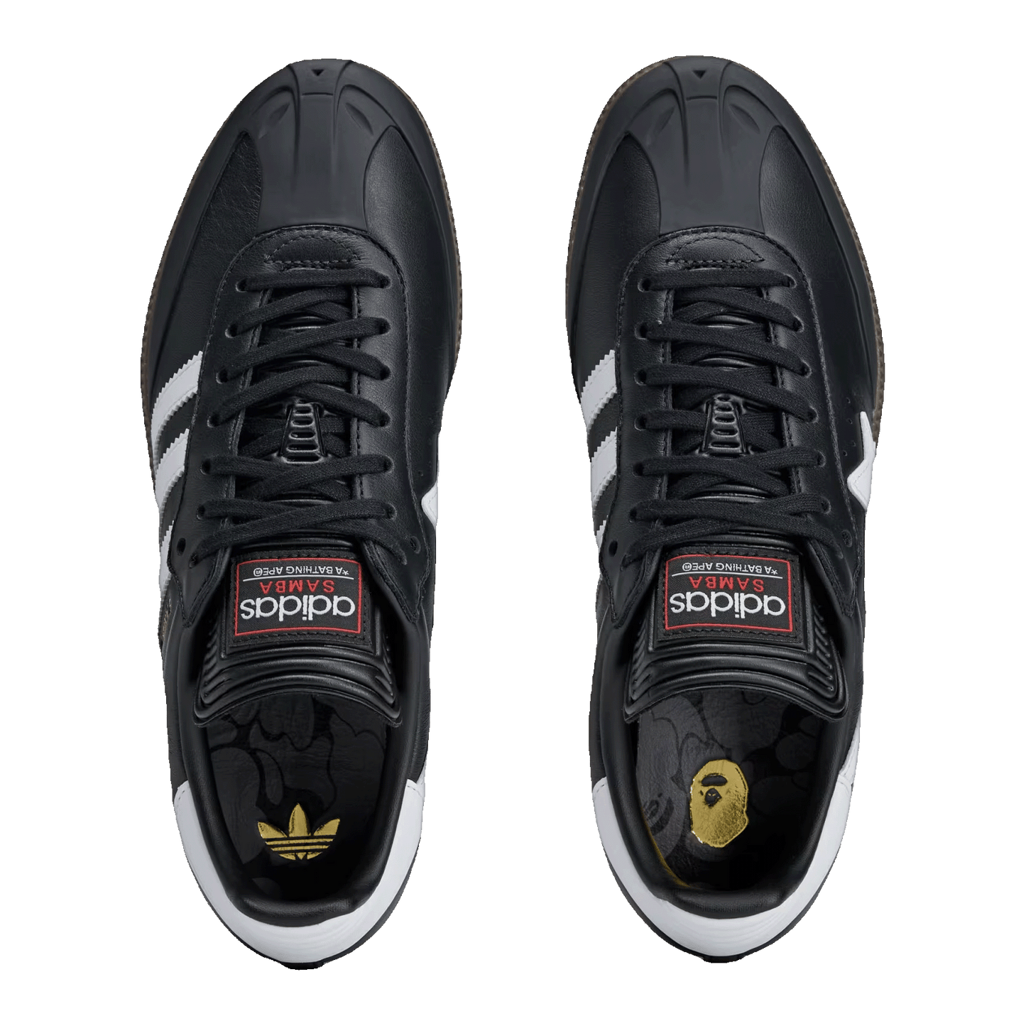 adidas Samba Bape Black White Gum Oben