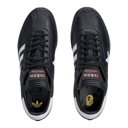 adidas Samba Bape Black White Gum Oben