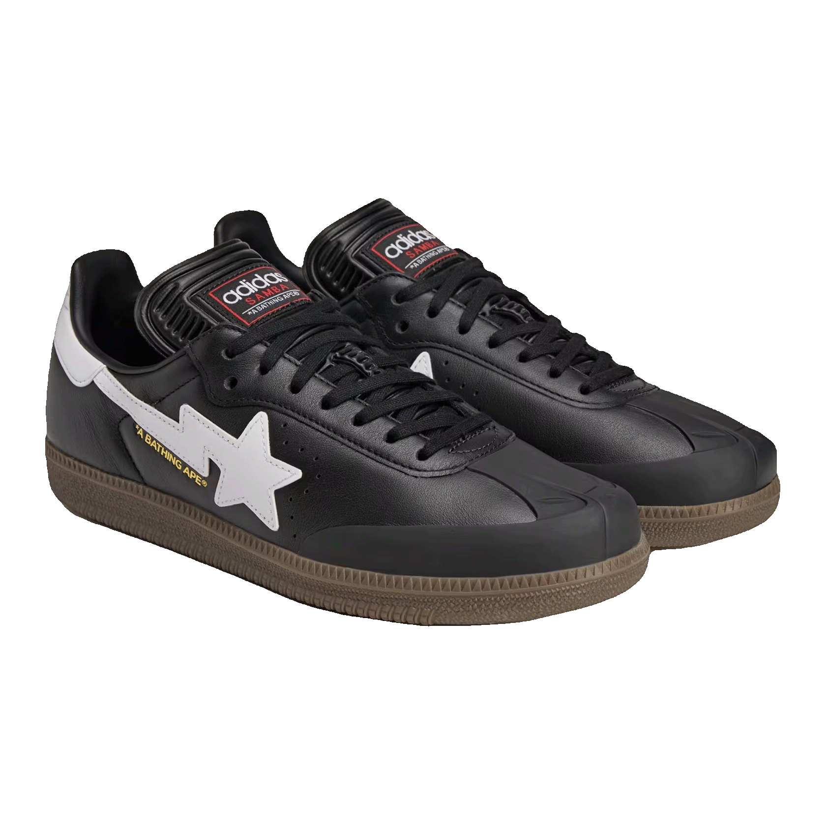 adidas Samba Bape Black White Gum Side