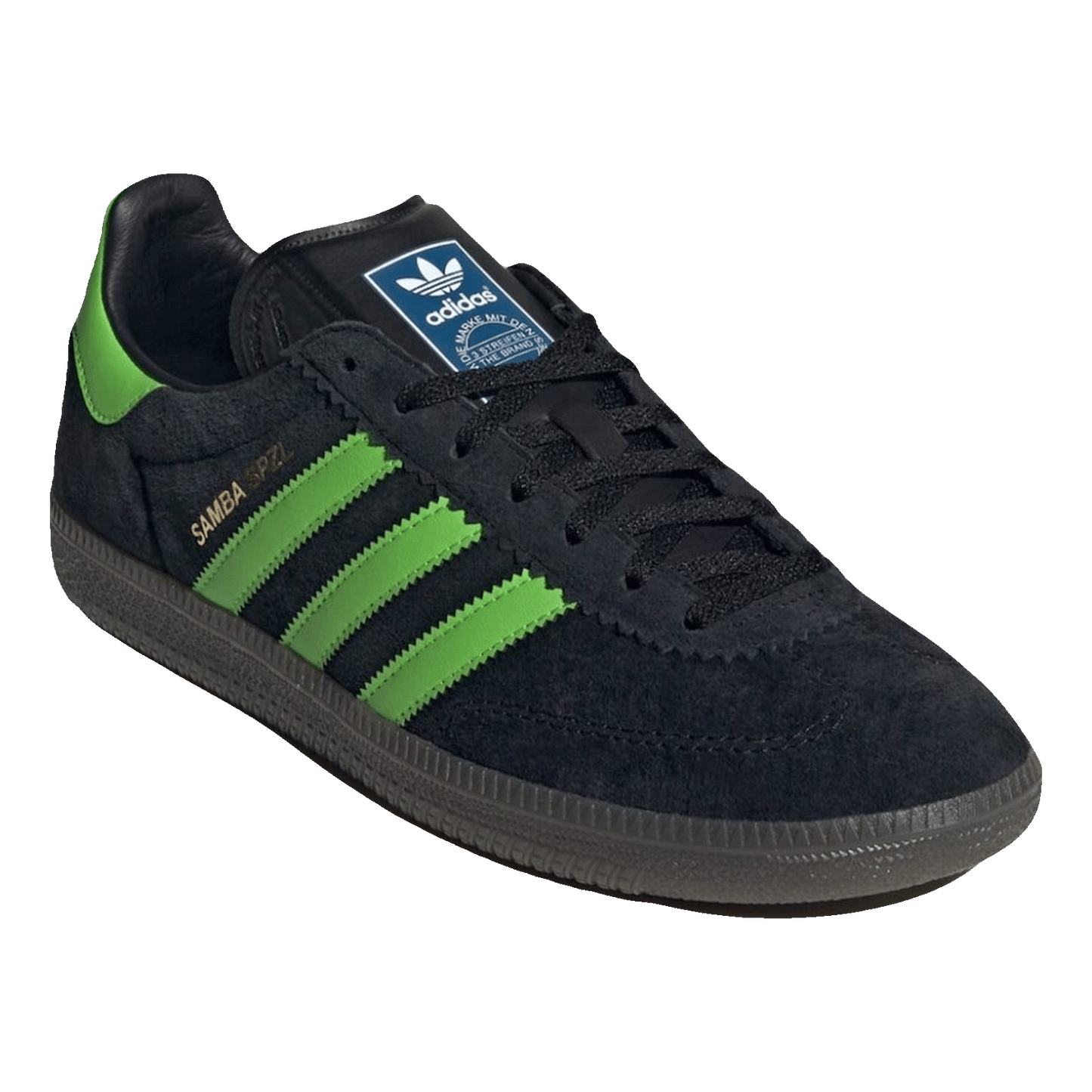 adidas Samba Deco SPZL Black Lucid Lime Side