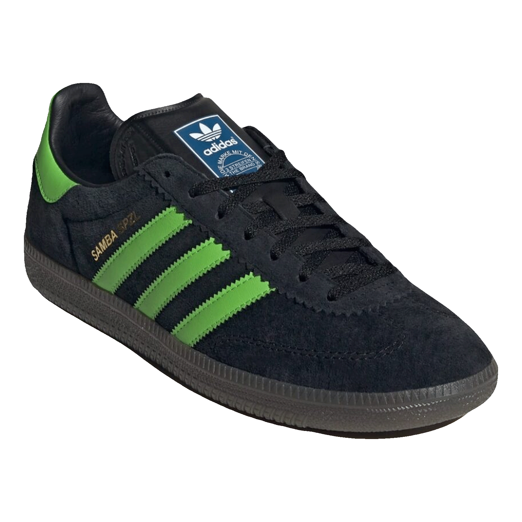 adidas Samba Deco SPZL Black Lucid Lime Side