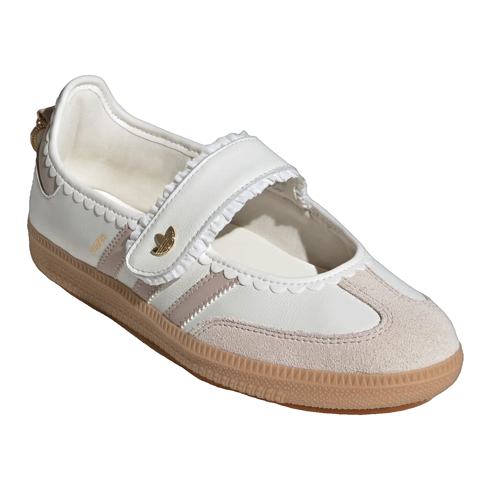 adidas Samba Jane Ruffle Pack White Pink Gum (W) Side KH6230