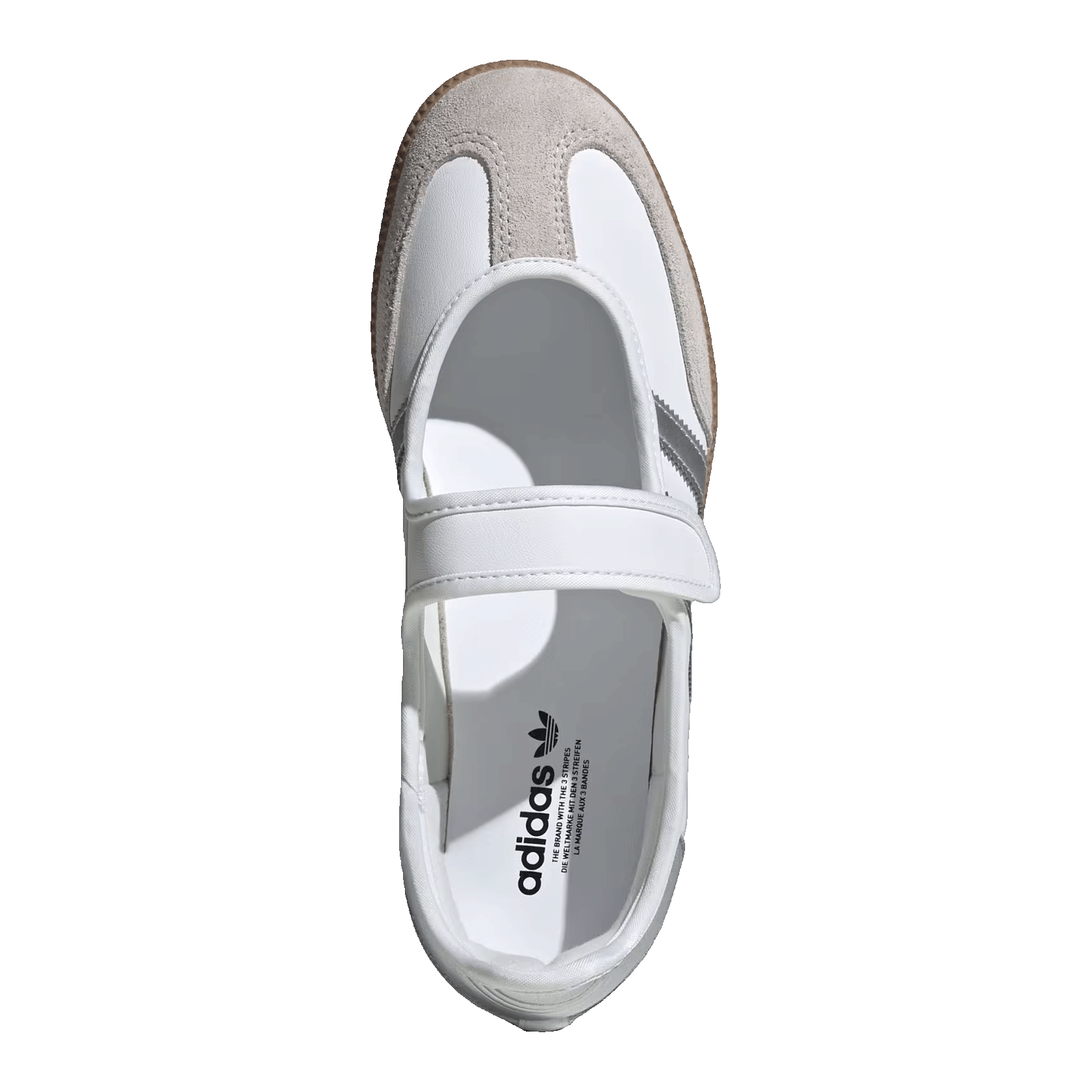 adidas Samba Jane White Silver Metallic (W) Oben KJ3785
