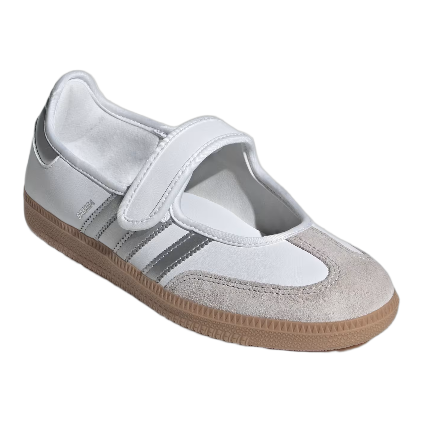 adidas Samba Jane White Silver Metallic (W) Side KJ3785