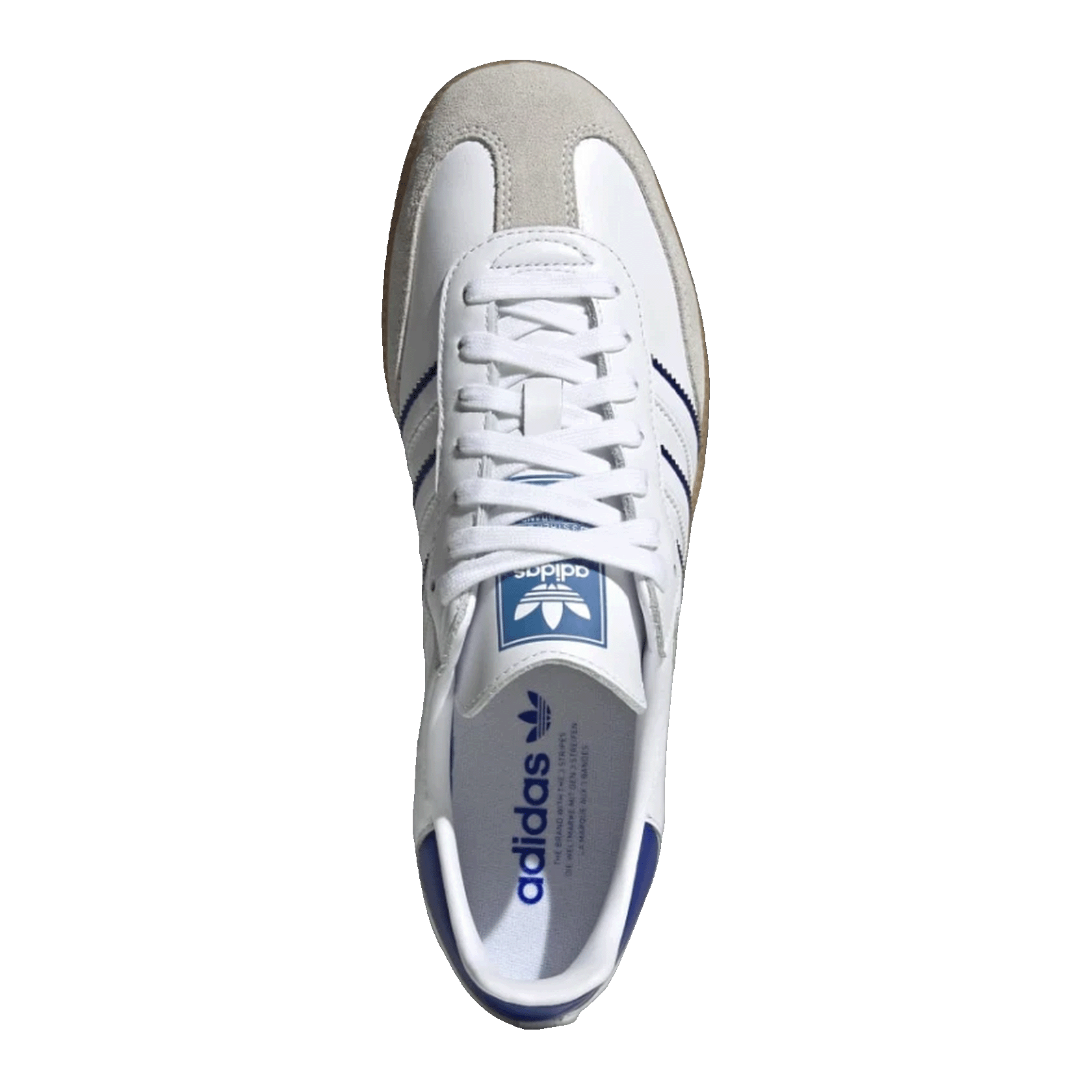 adidas Samba Leather Cloud White Lucid Blue Oben IG2339