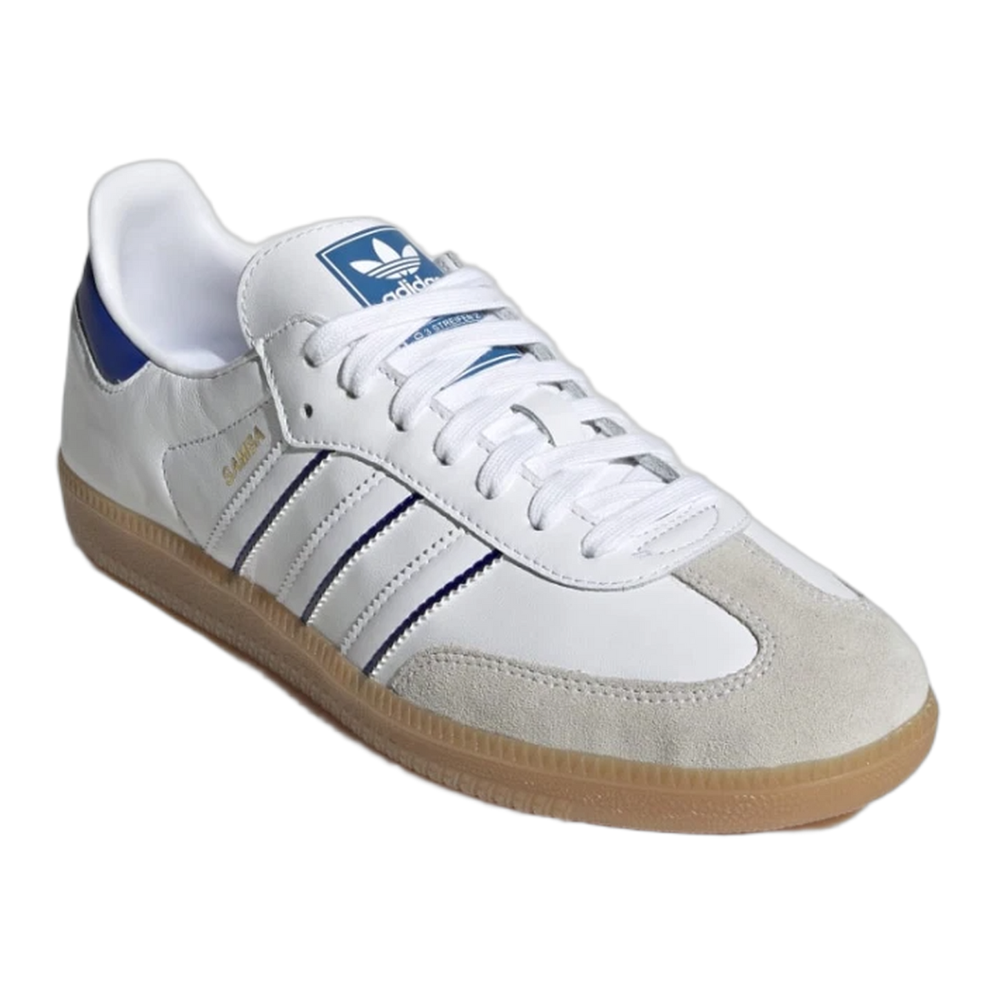 adidas Samba Leather Cloud White Lucid Blue Side IG2339