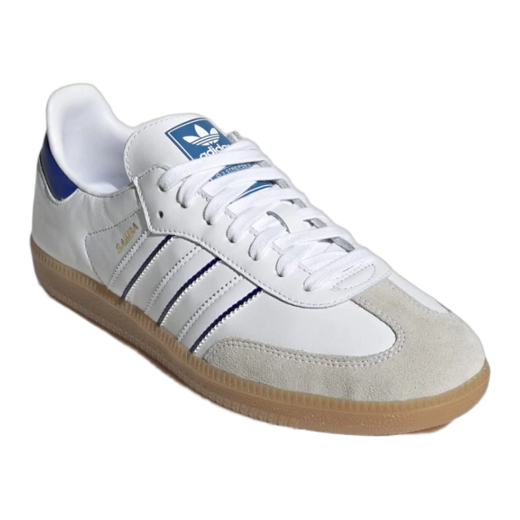adidas Samba Leather Cloud White Lucid Blue Side IG2339