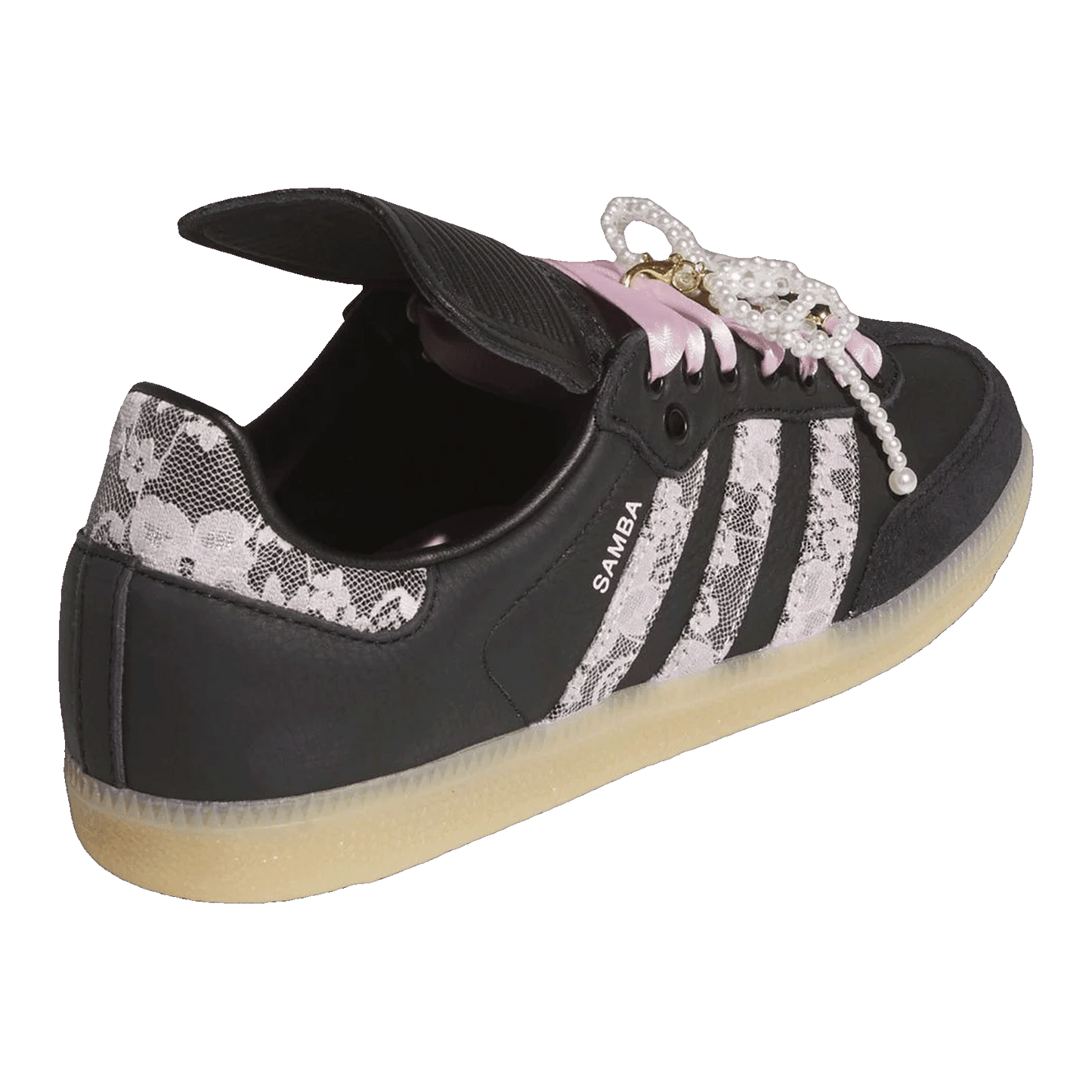 adidas Samba LT Black Pink Floral Pearls (W) Back KJ6086