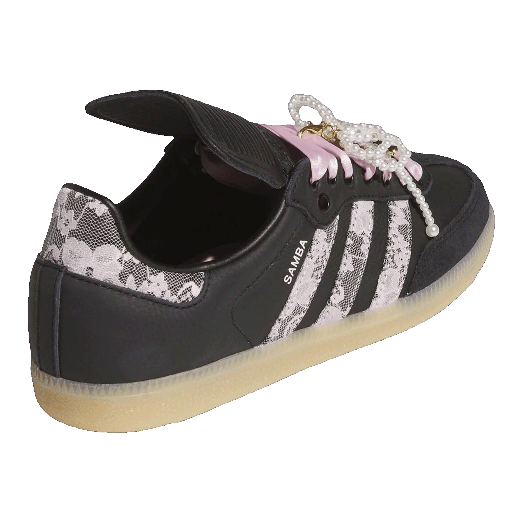 adidas Samba LT Black Pink Floral Pearls (W) Back KJ6086
