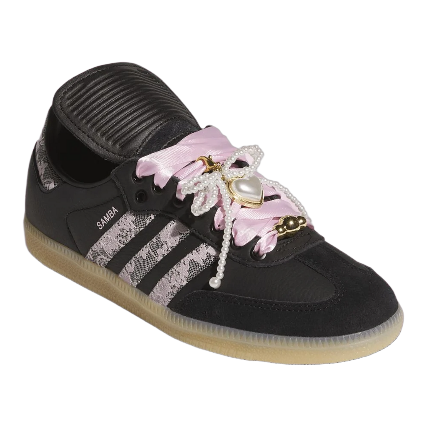 adidas Samba LT Black Pink Floral Pearls (W) Side KJ6086