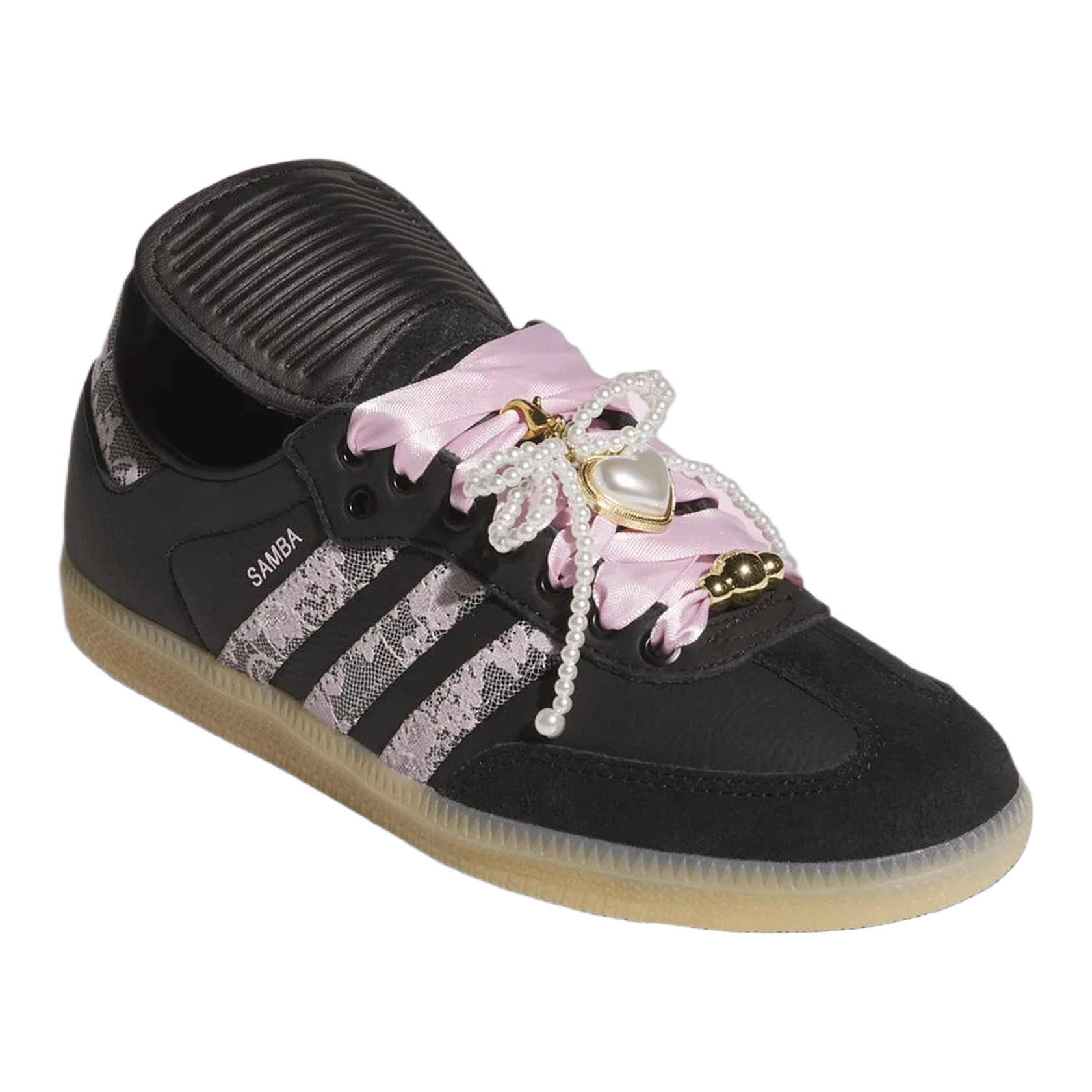 adidas Samba LT Black Pink Floral Pearls (W) Side KJ6086