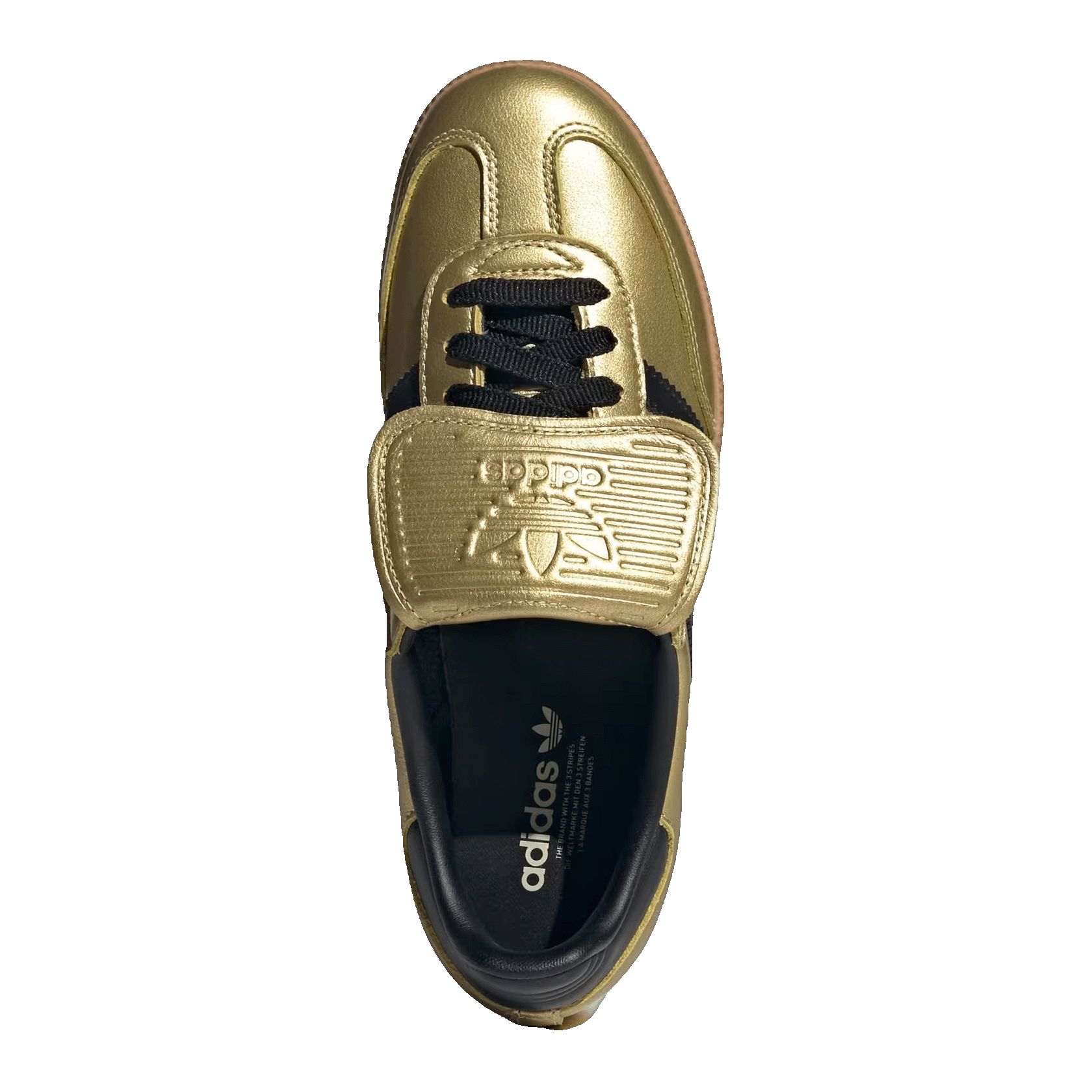 adidas Samba LT Gold Metallic Black Gum (W) Oben JH5708