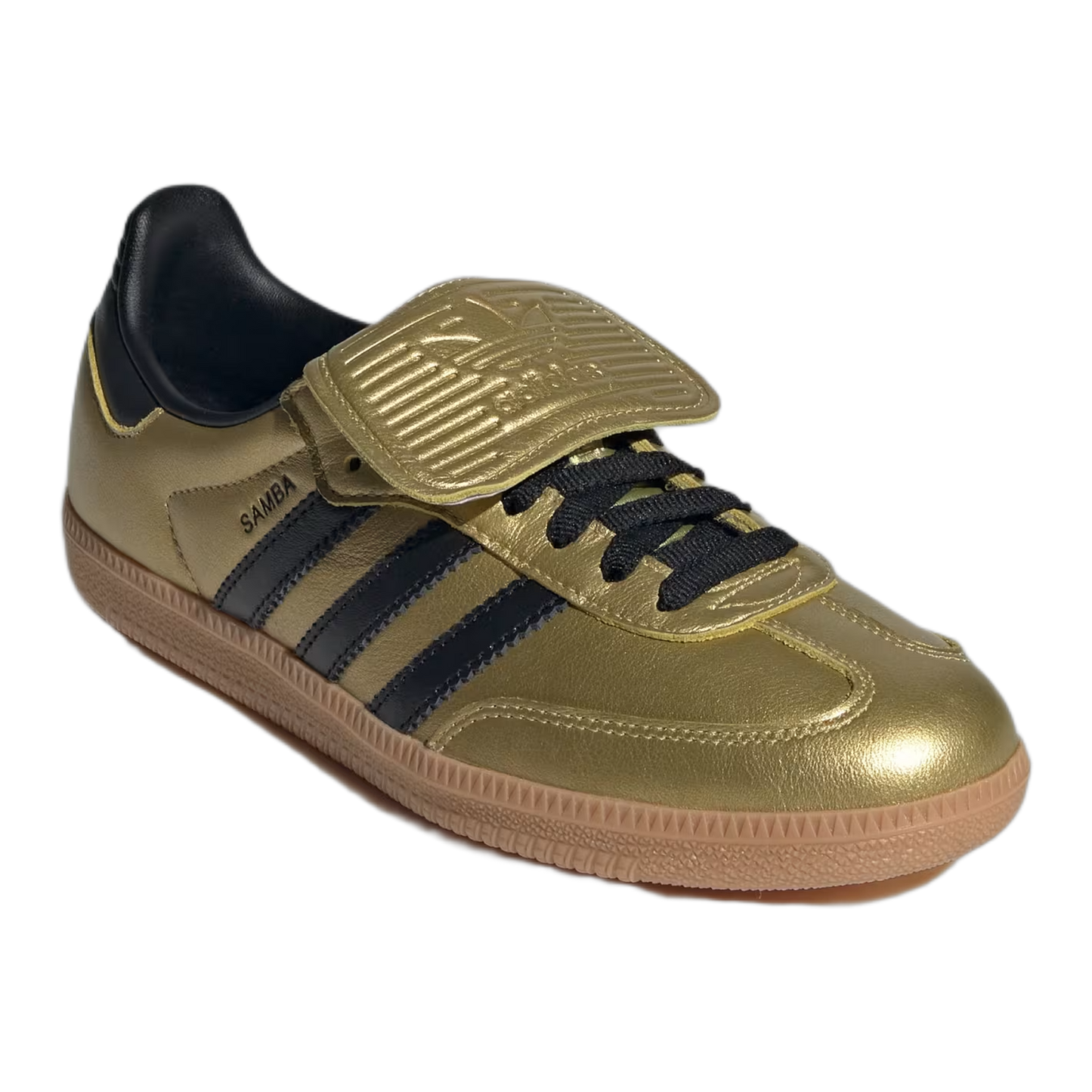 adidas Samba LT Gold Metallic Black Gum (W) Side JH5708