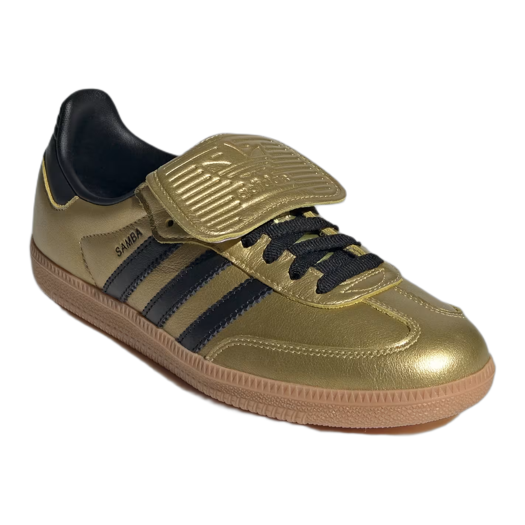 adidas Samba LT Gold Metallic Black Gum (W) Side JH5708