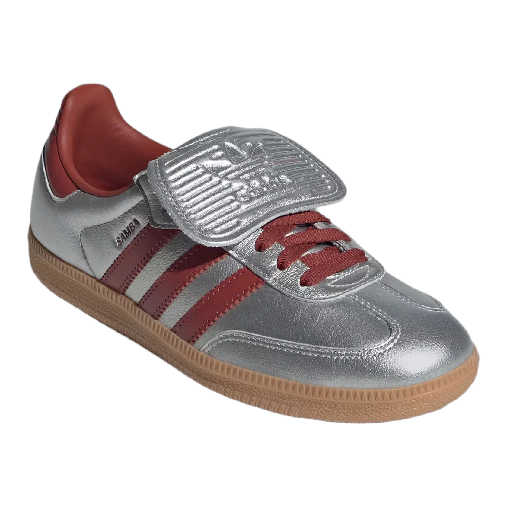 adidas Samba LT Silver Metallic Ruby Gum (W) Side JH5707