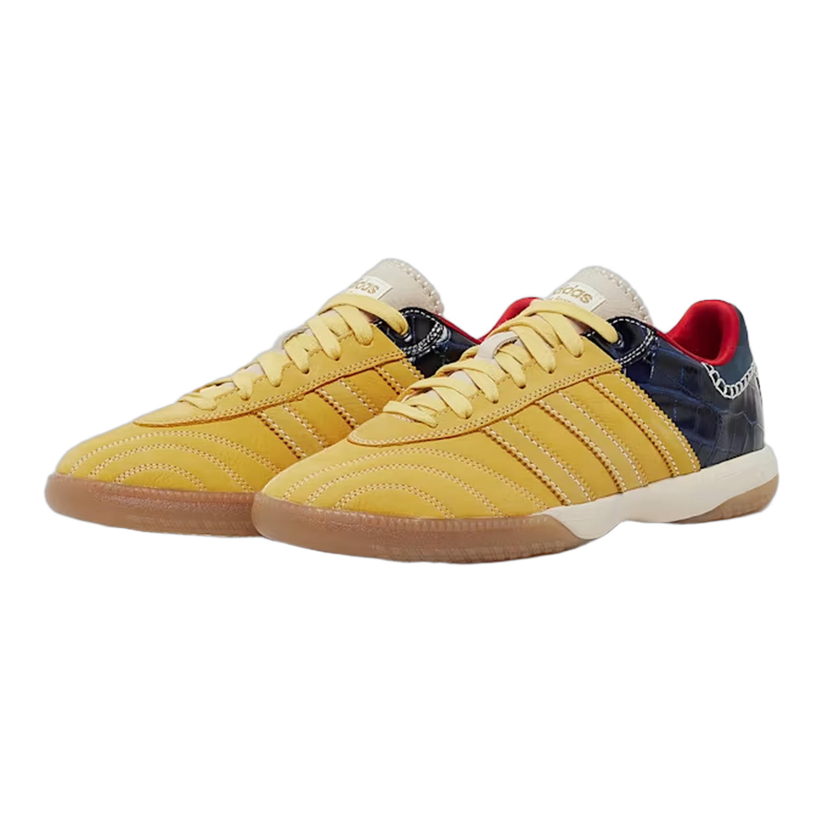 adidas Samba Millennium Wales Bonner Fade Gold Navy Croc Side IH8407