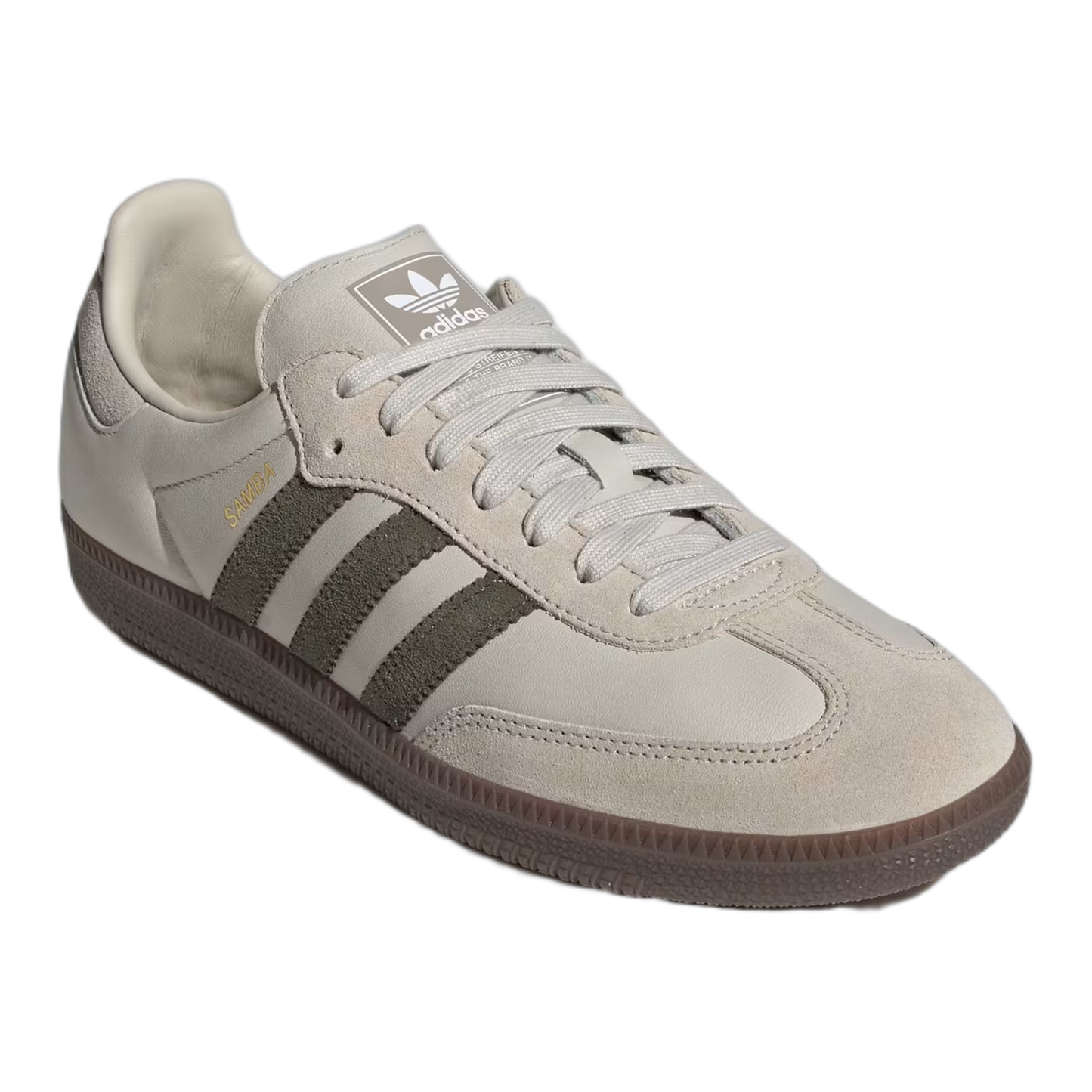 adidas Samba OG Aluminum Dark Khaki Side JR0893