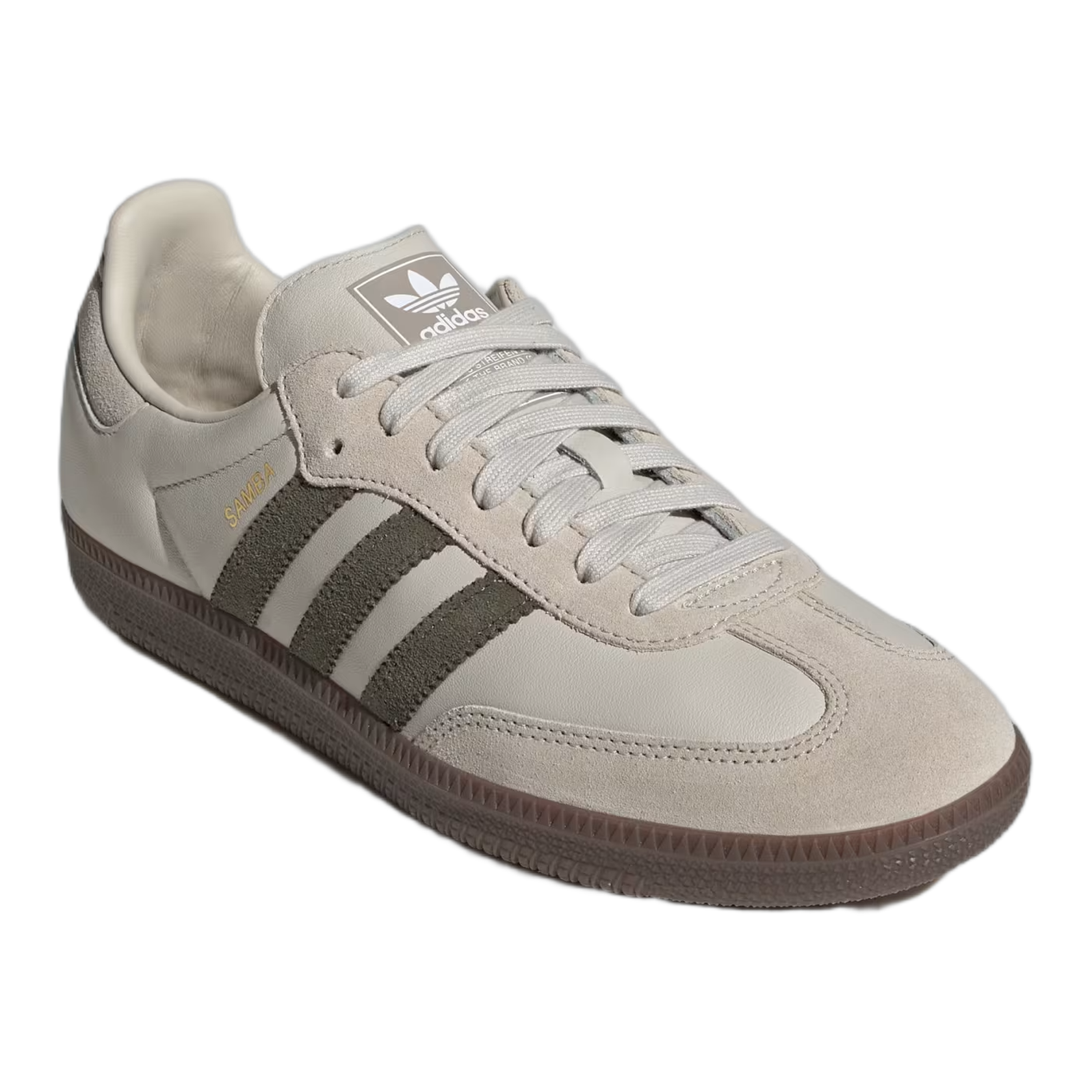 adidas Samba OG Aluminum Dark Khaki Side JR0893