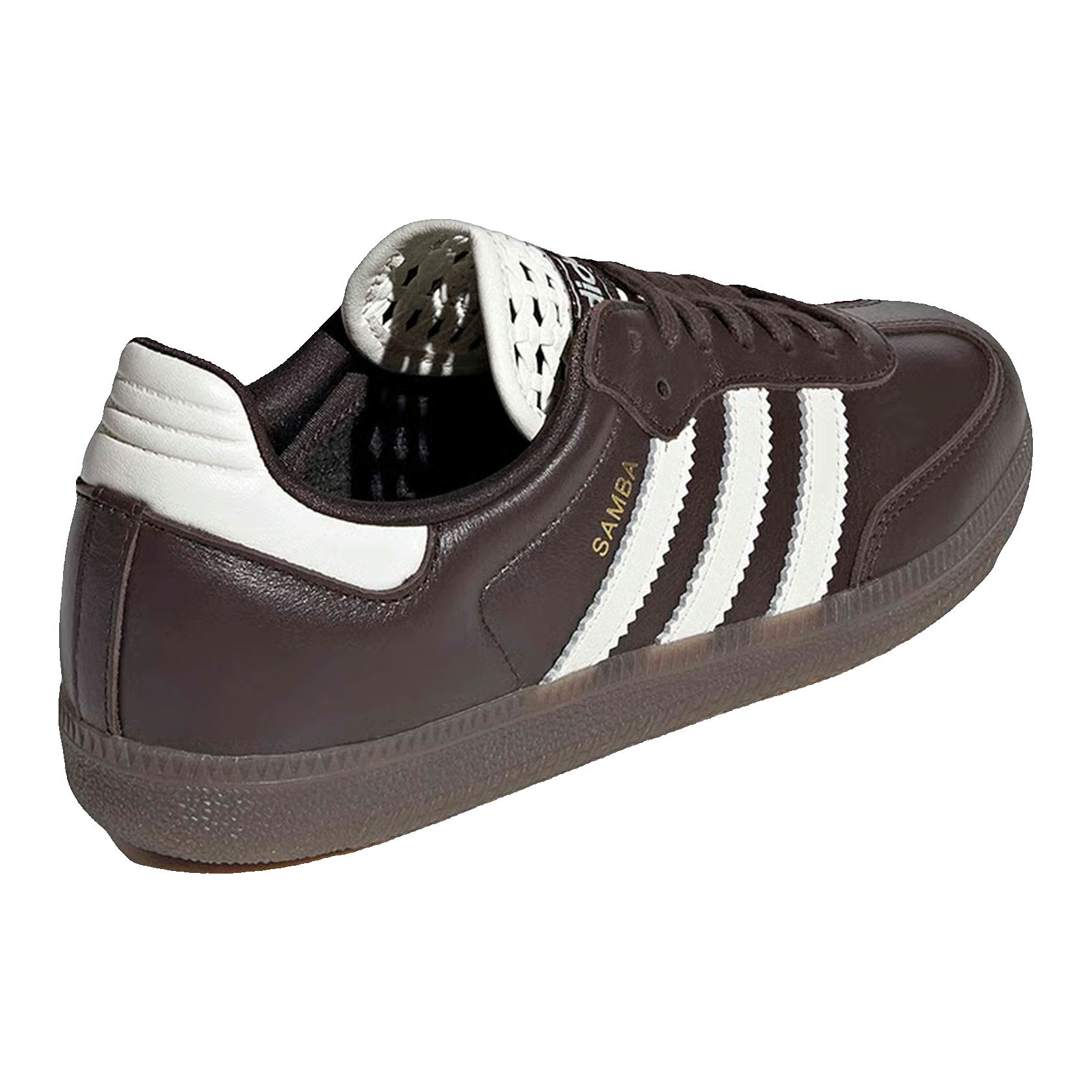 adidas Samba OG Basketweave Tongue Aurora Coffee Off White (W) Back IH3982