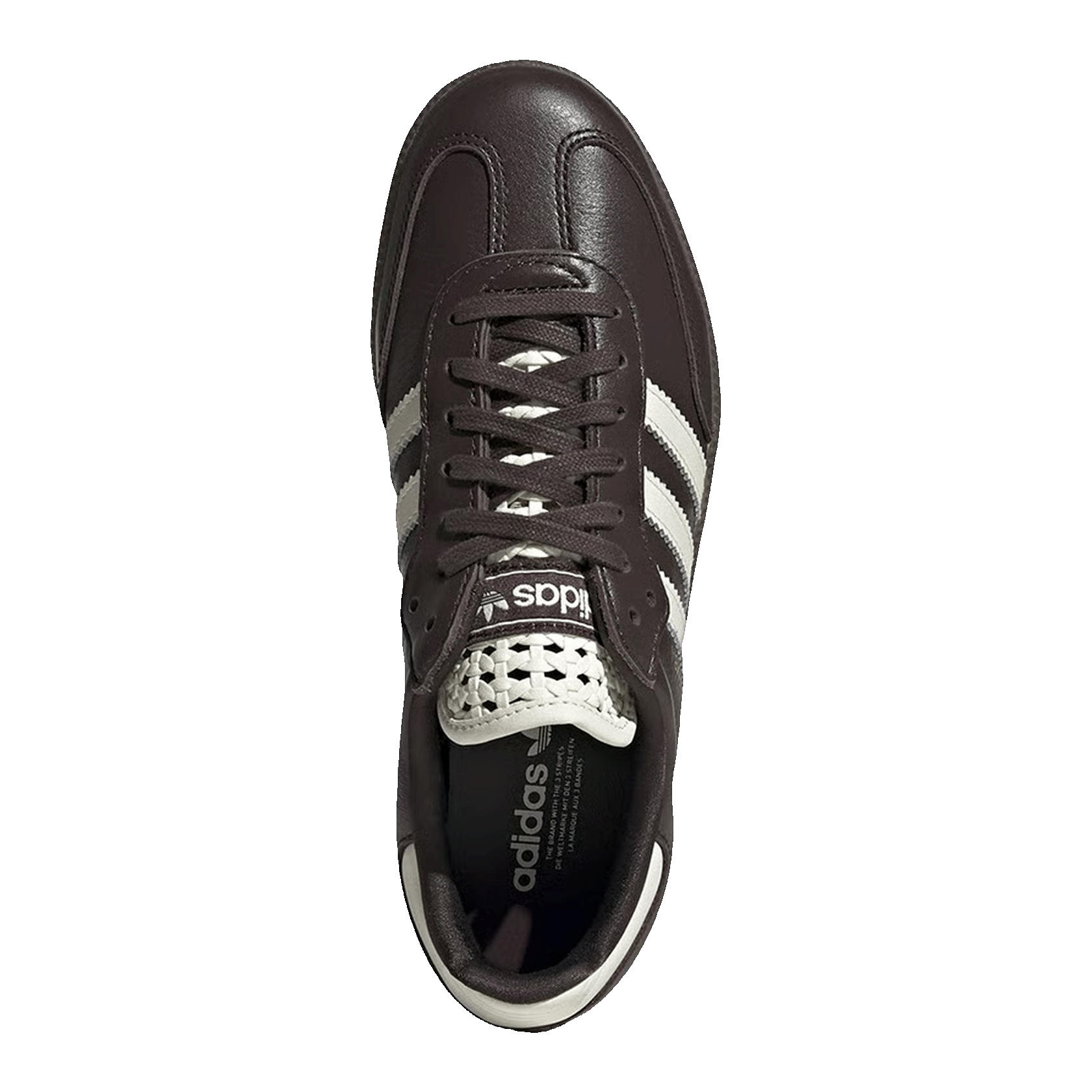 adidas Samba OG Basketweave Tongue Aurora Coffee Off White (W) Oben IH3982