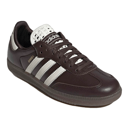 adidas Samba OG Basketweave Tongue Aurora Coffee Off White (W) Side IH3982