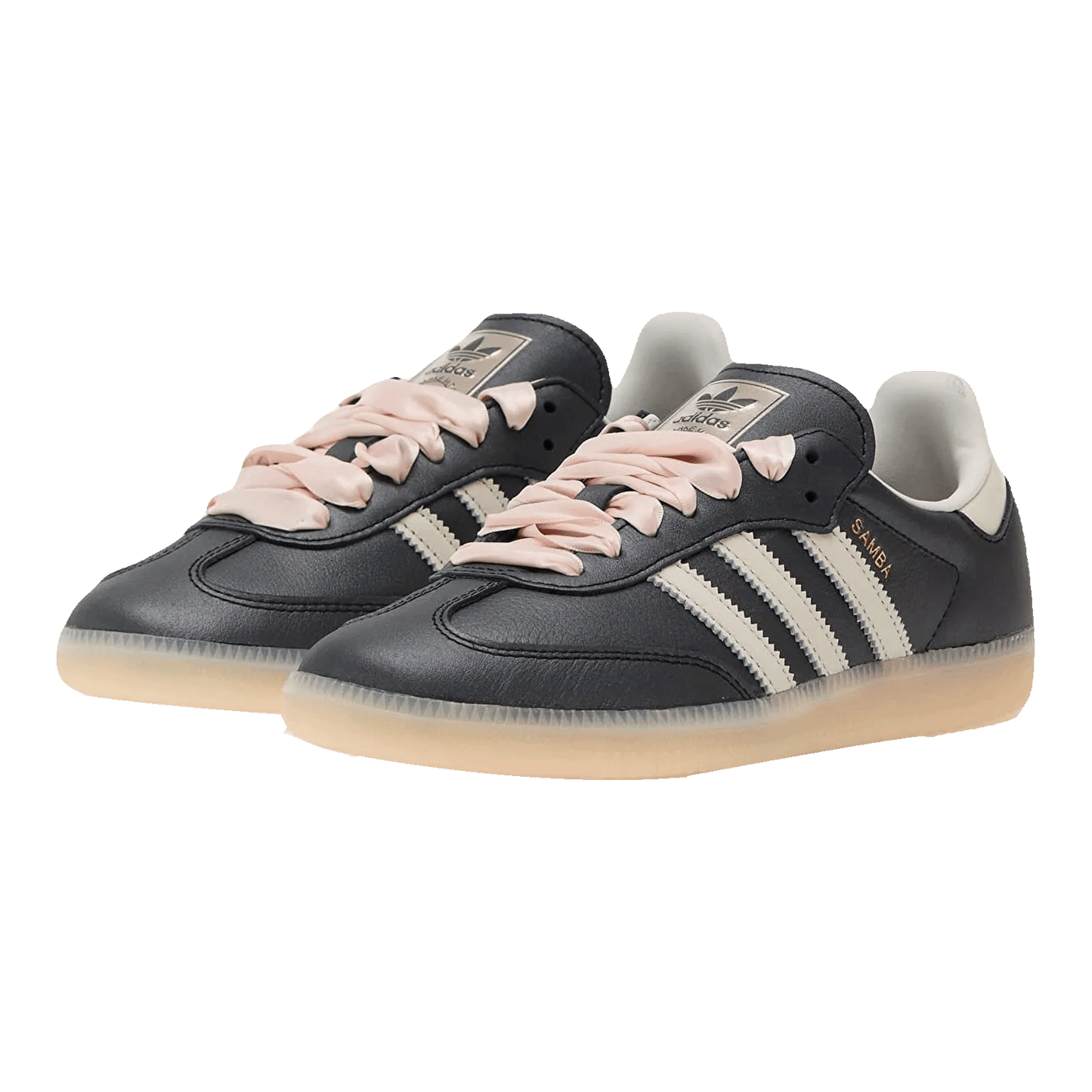 adidas Samba OG Black Pink Ribbon Laces (W) Side