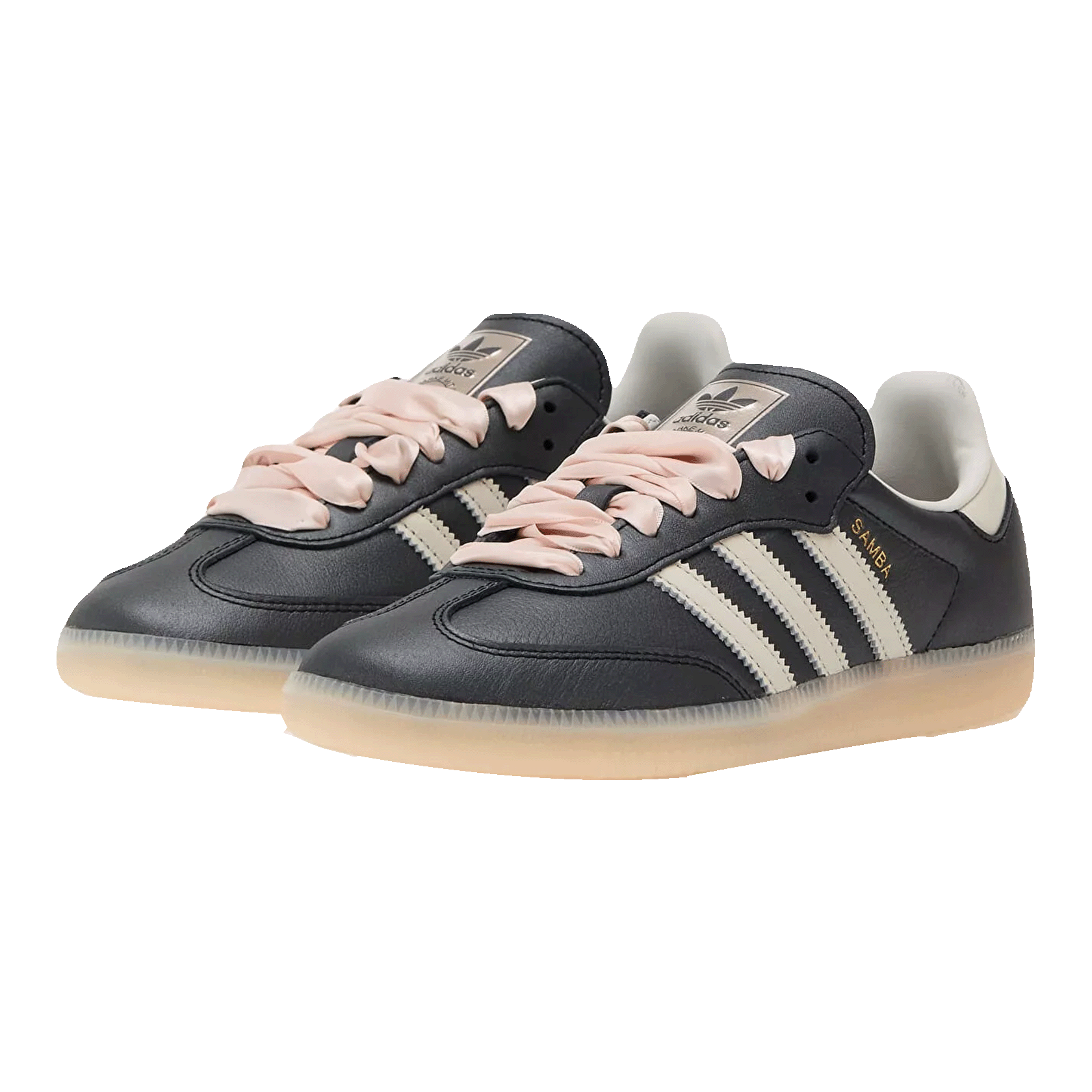 adidas Samba OG Black Pink Ribbon Laces (W) Side