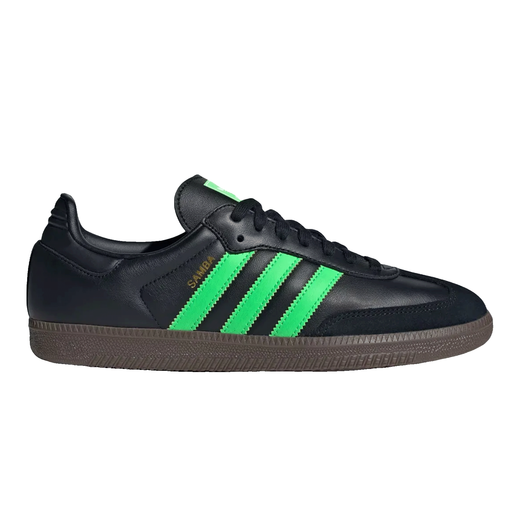 adidas Samba OG Black Screaming Green