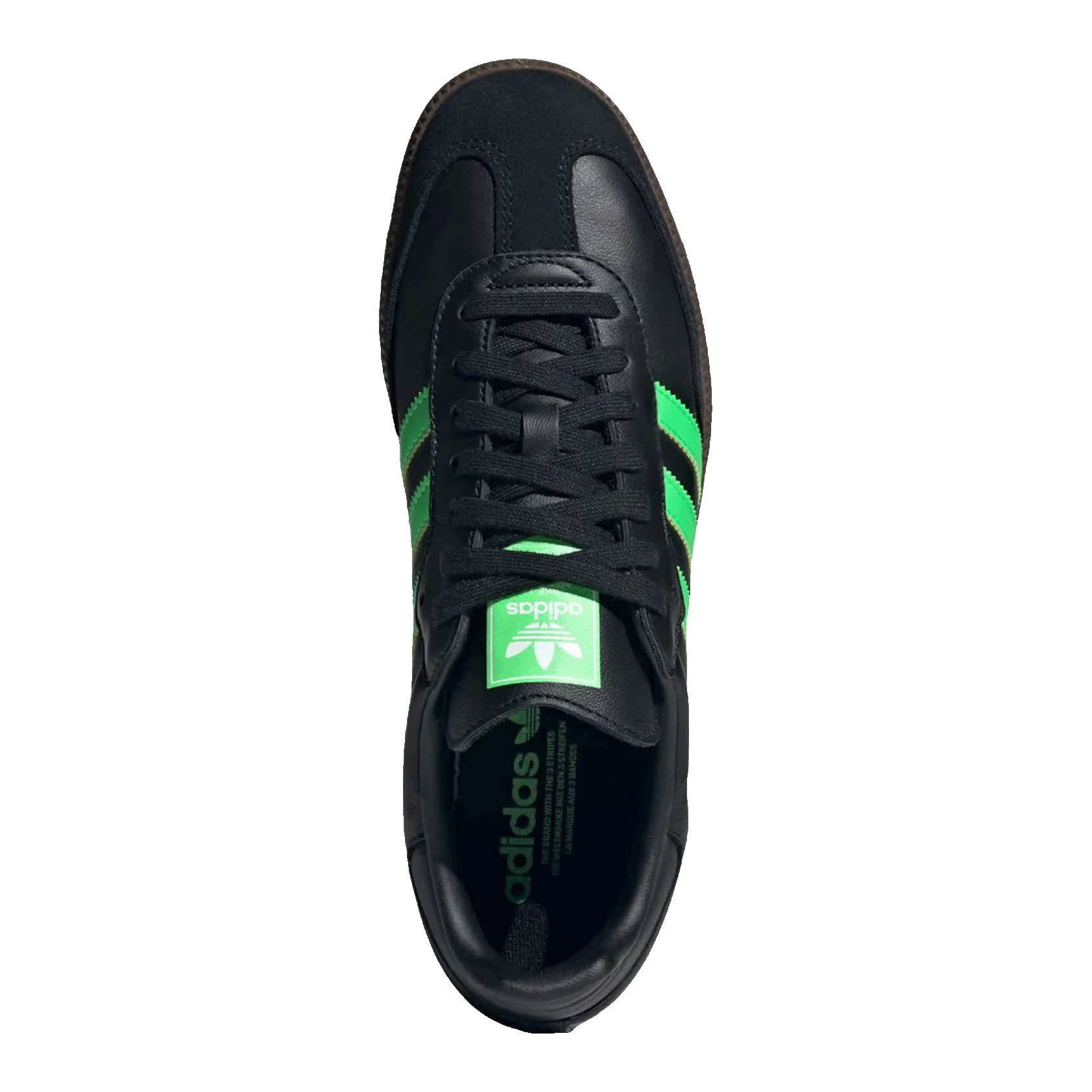 adidas Samba OG Black Screaming Green Oben