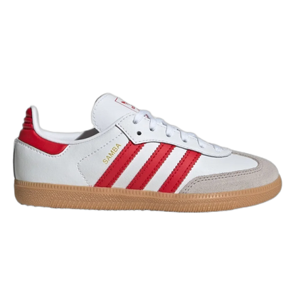 adidas Samba OG Cloud White Better Scarlet Gum (GS) JQ2833