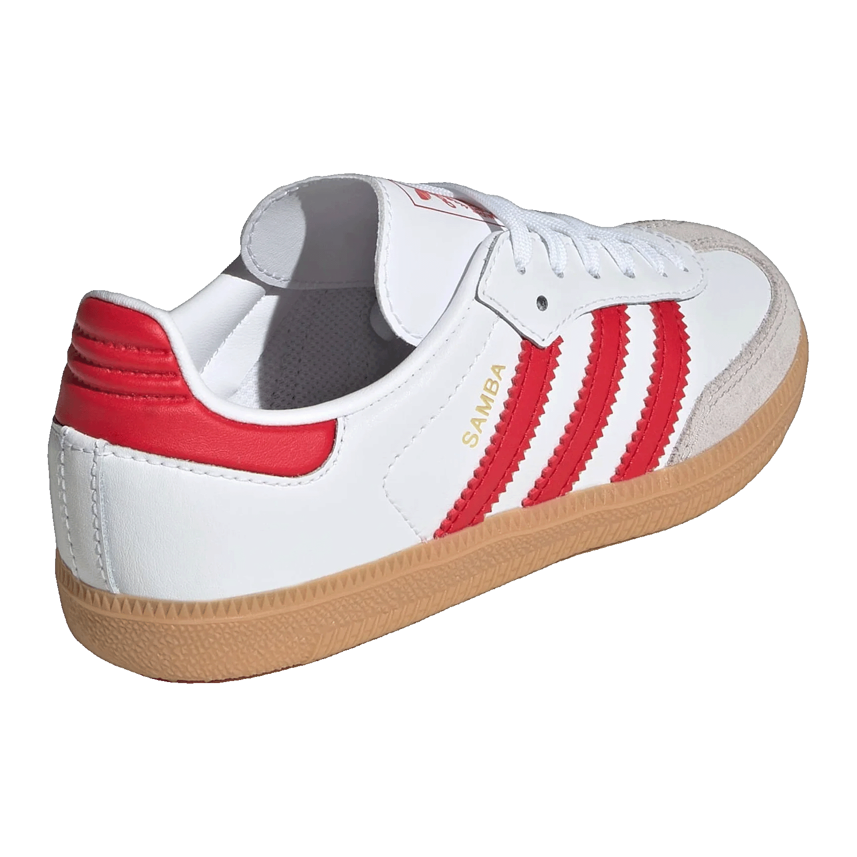 adidas Samba OG Cloud White Better Scarlet Gum (GS) Back JQ2833