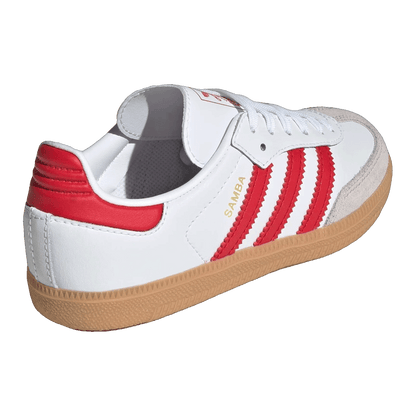 adidas Samba OG Cloud White Better Scarlet Gum (GS) Back JQ2833