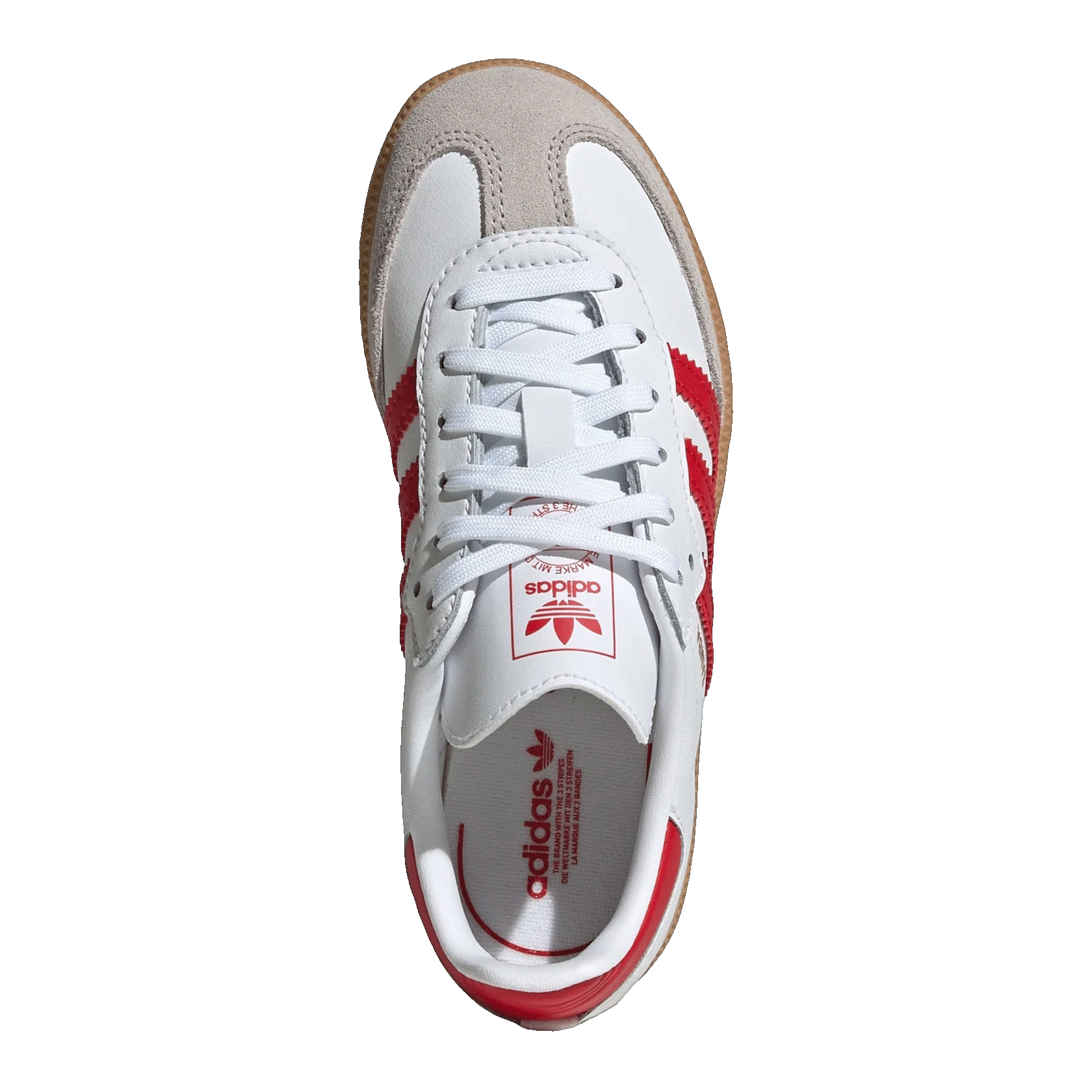 adidas Samba OG Cloud White Better Scarlet Gum (GS) Oben JQ2833