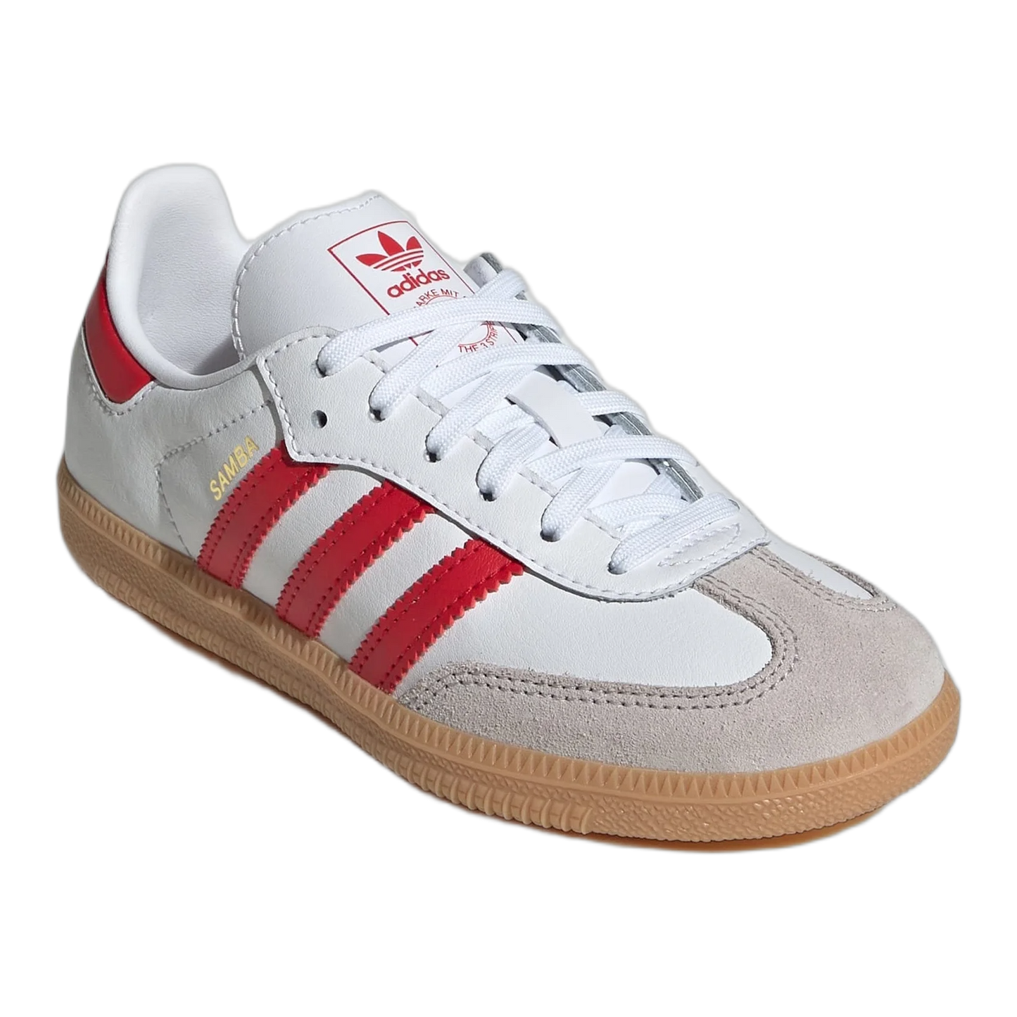 adidas Samba OG Cloud White Better Scarlet Gum (GS) Side JQ2833