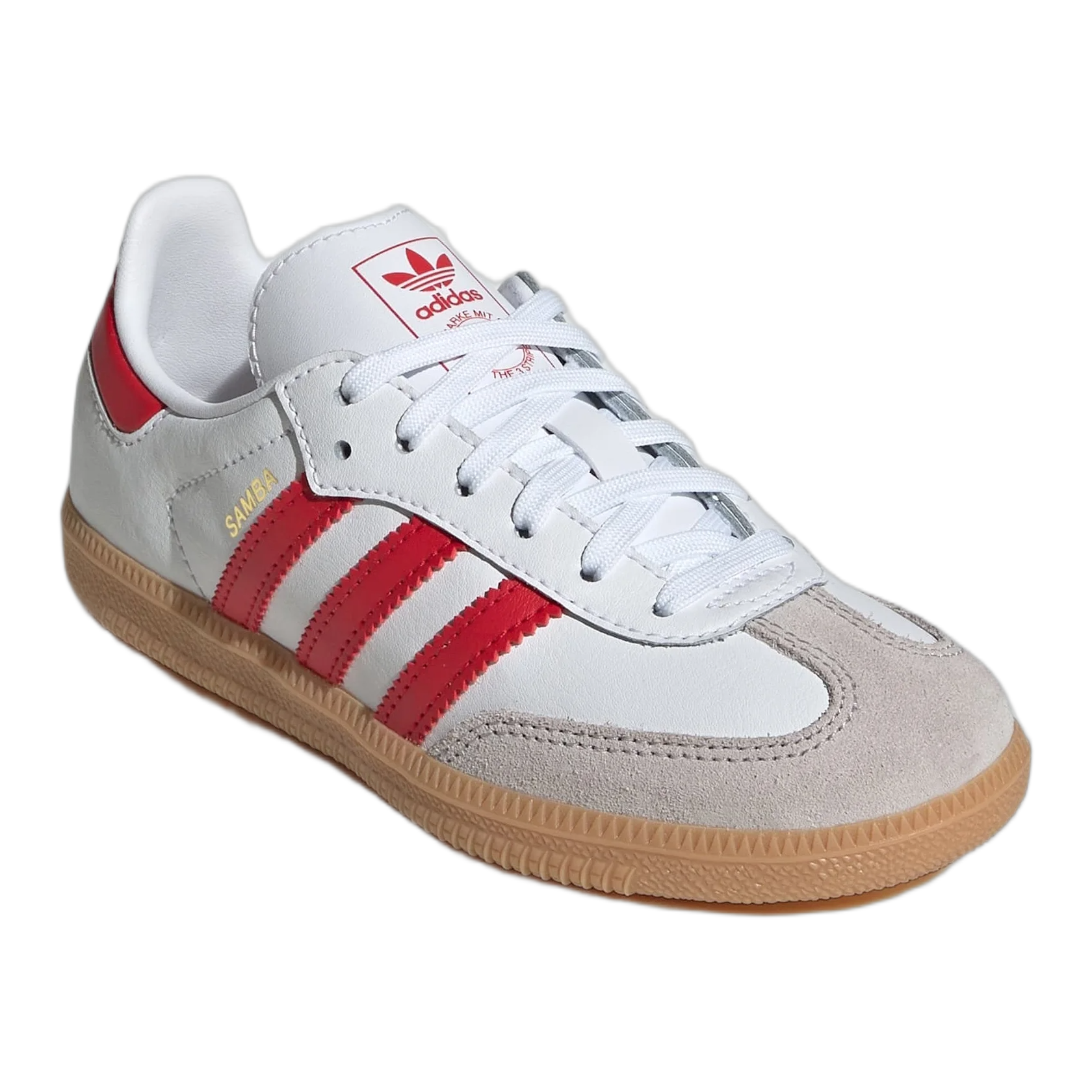 adidas Samba OG Cloud White Better Scarlet Gum (GS) Side JQ2833
