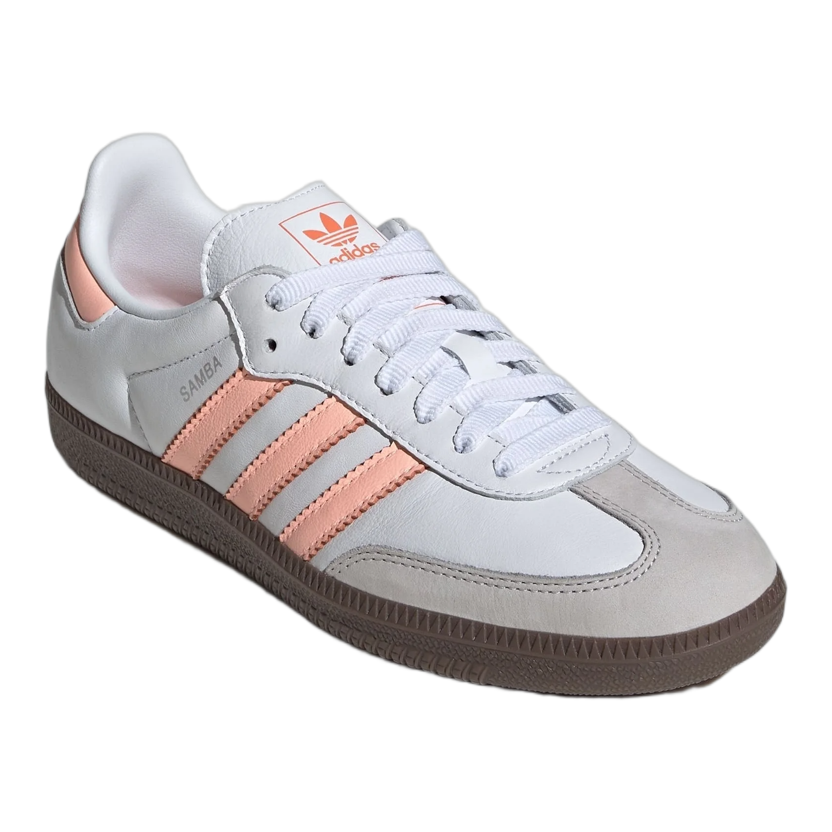 adidas Samba OG Cloud White Clear Orange Semi Coral (W) Side JH5687