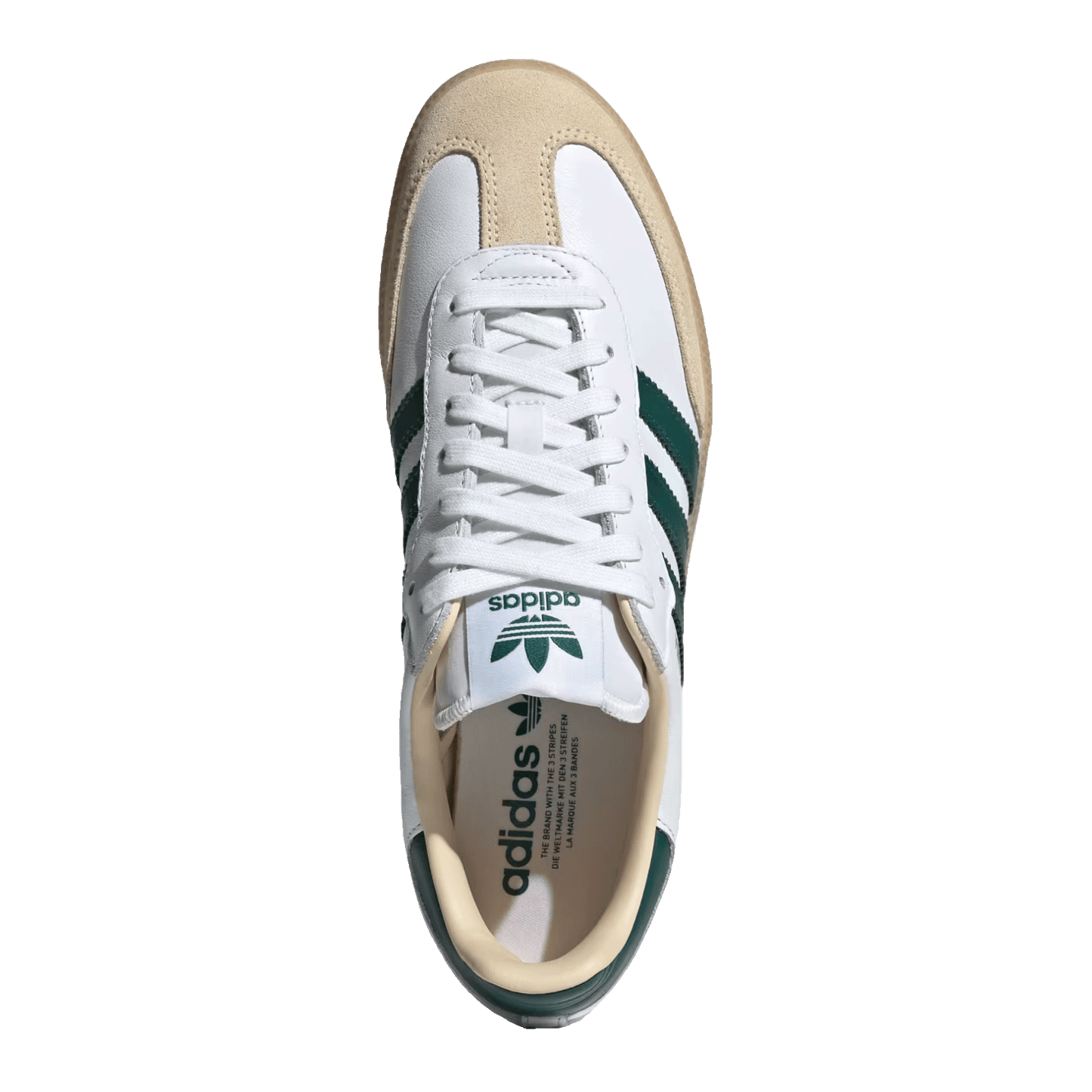 adidas Samba OG Cloud White Collegiate Green Gum Oben